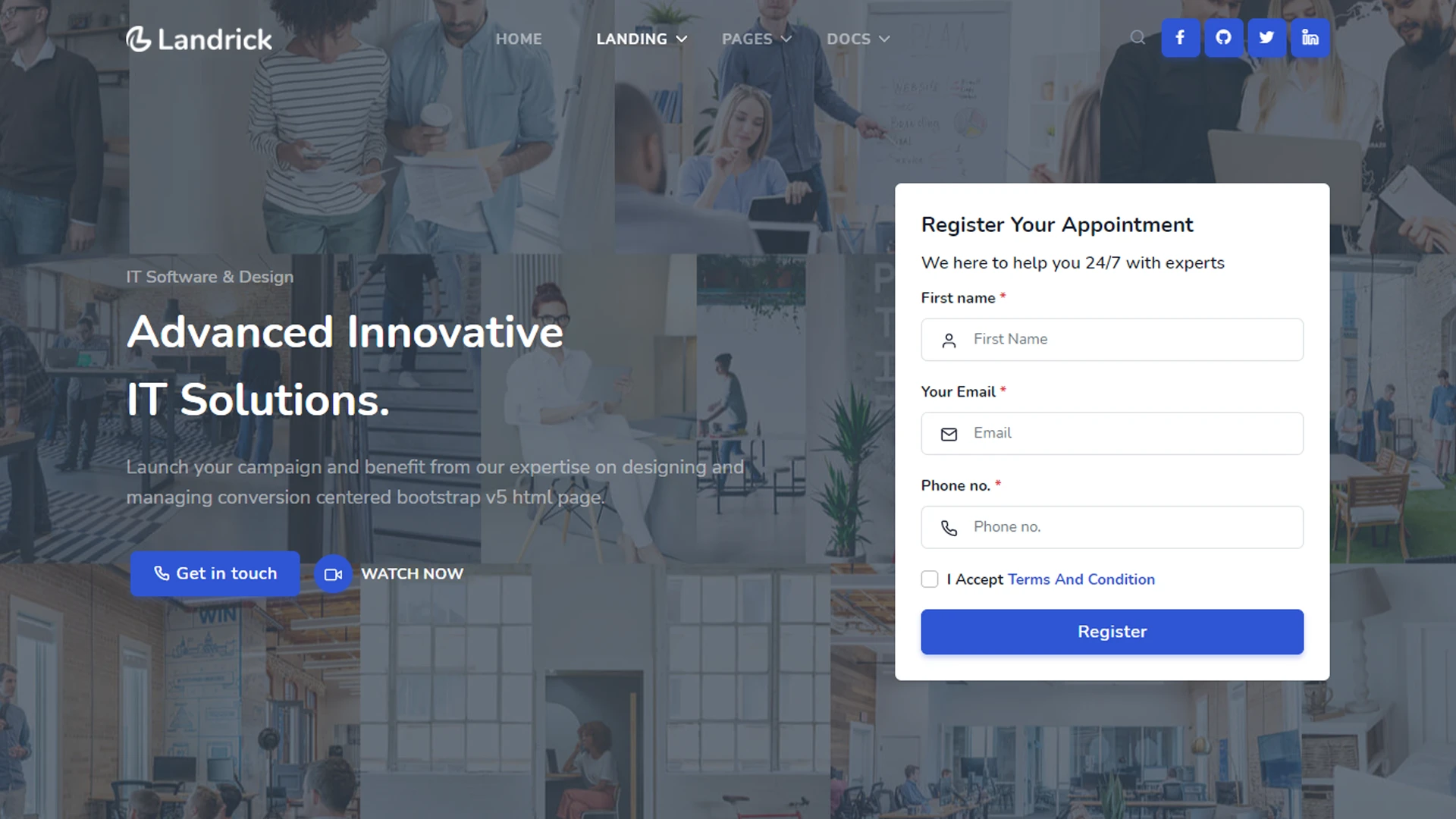 Landrick - App, Saas & Software Landing & Admin Dashboard Bootstrap 5 Template