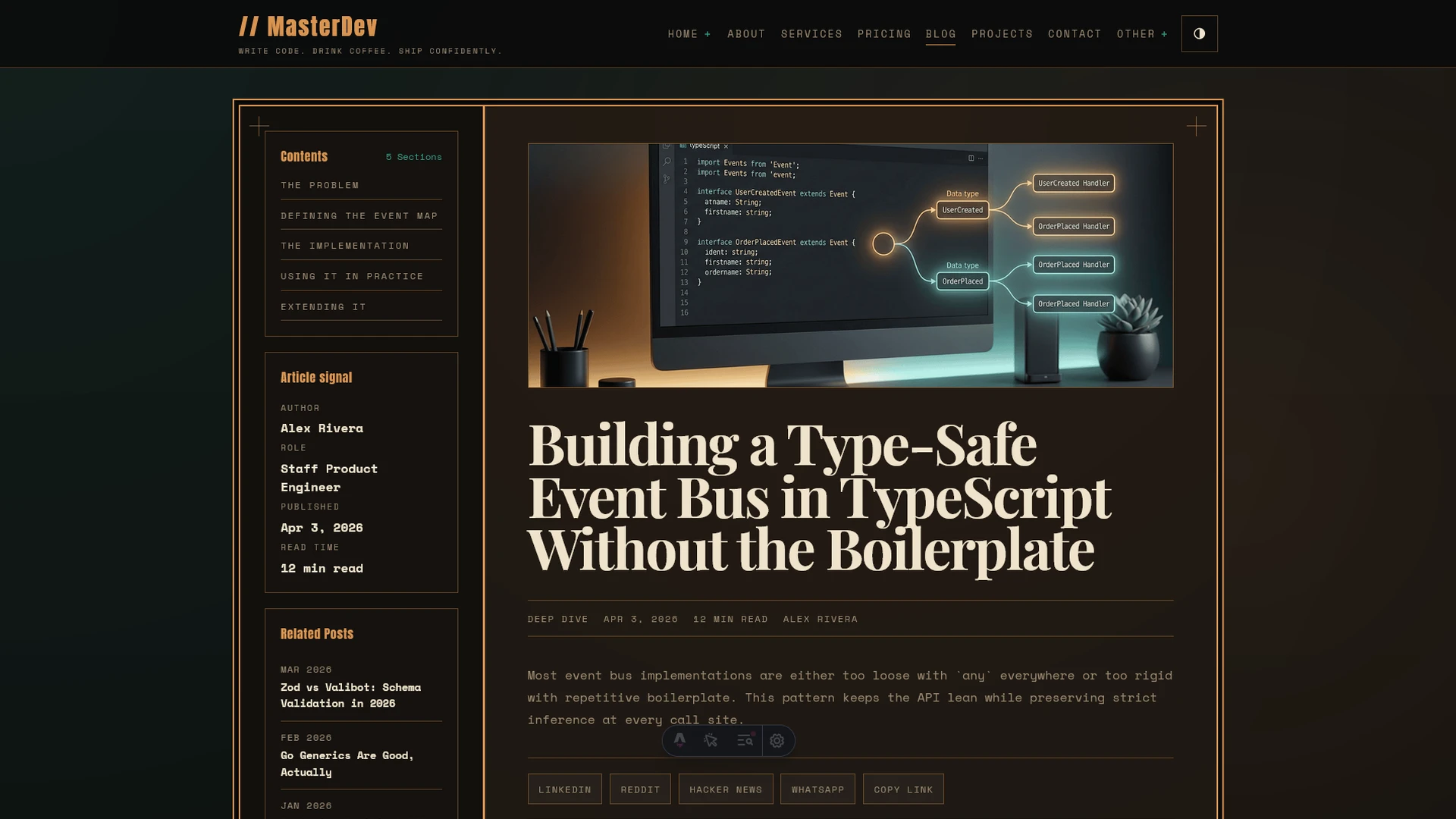 MasterDev - Developer Portfolio Astro Template with Sass & Tailwind Utilities