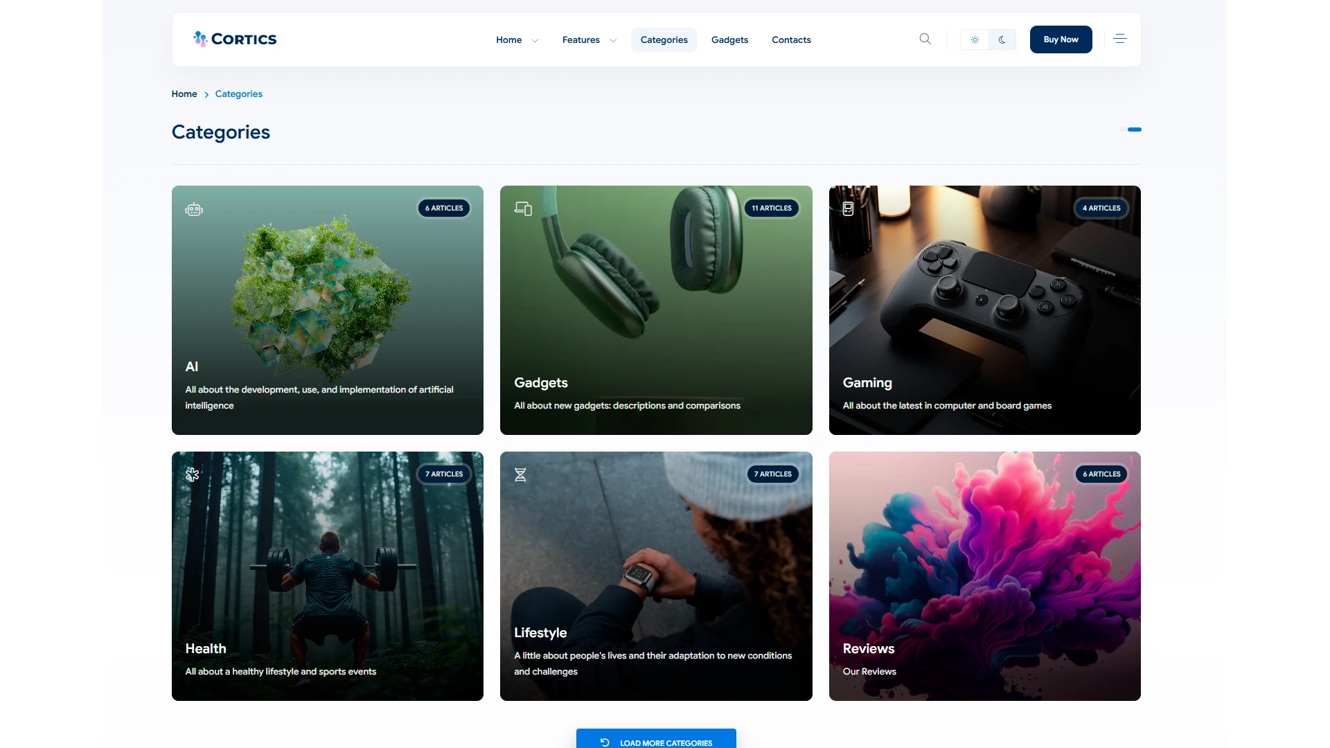 Cortics - Modern Thematic Blog & Magazine WordPress Theme
