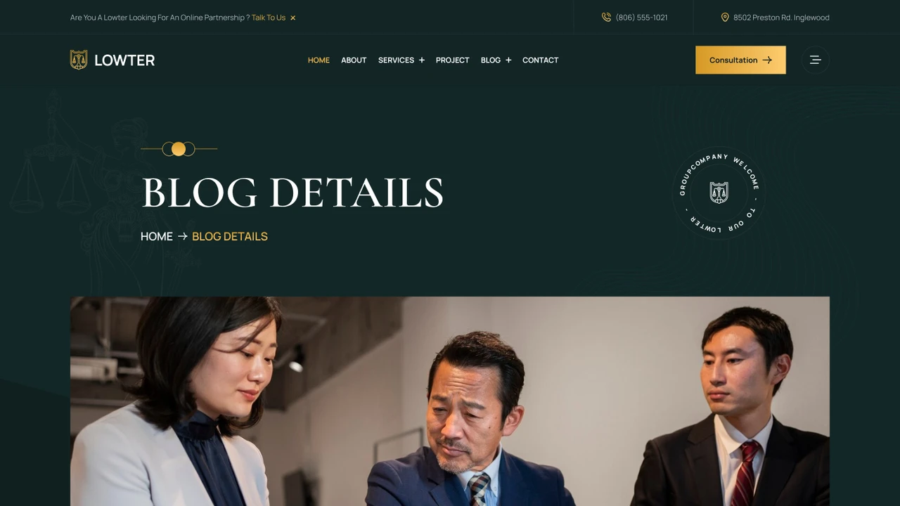 Lowter - Lawyer, Attorney & Law Firm Figma Template
