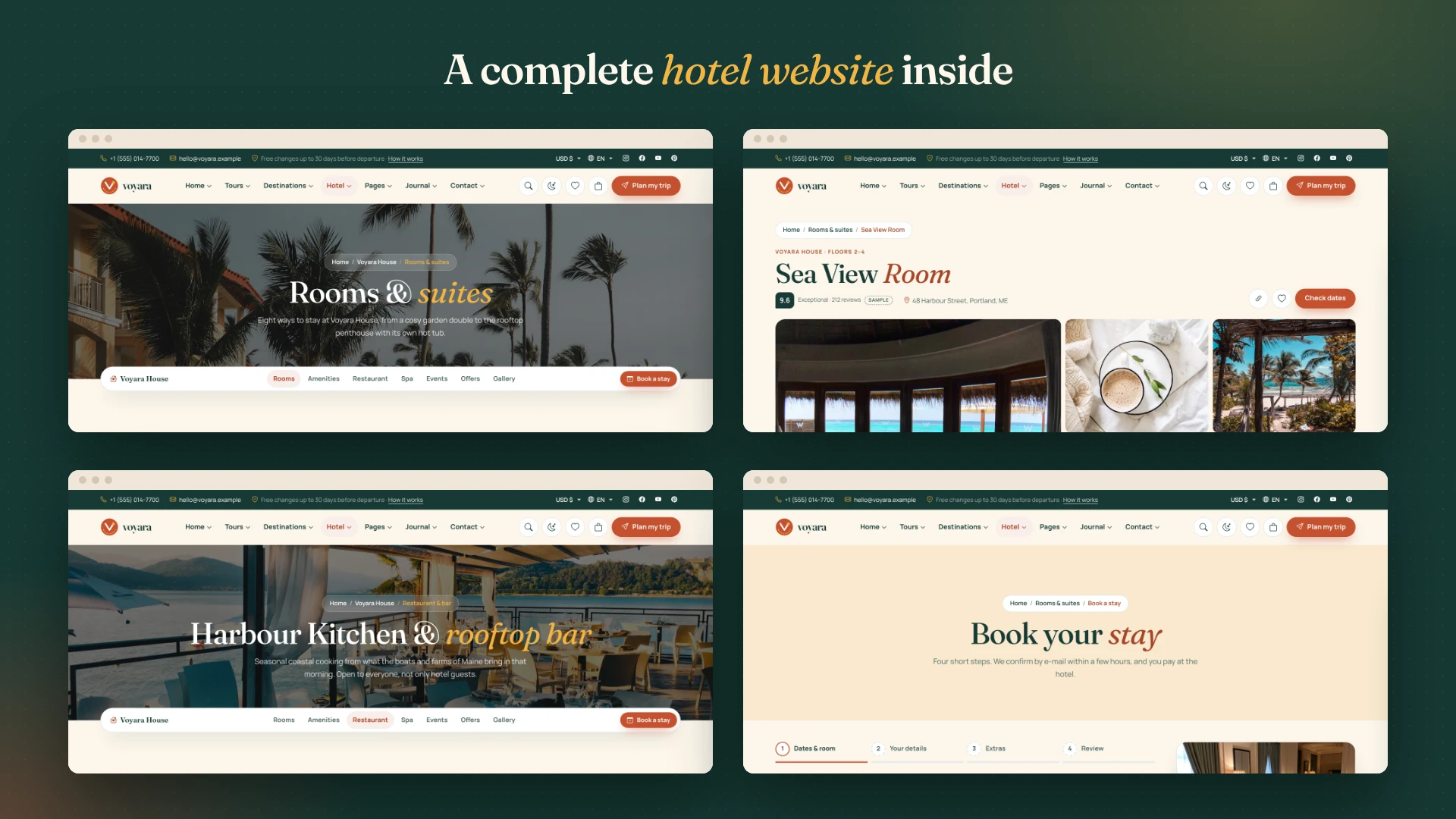 Voyara - Travel Agency & Boutique Hotel HTML Template