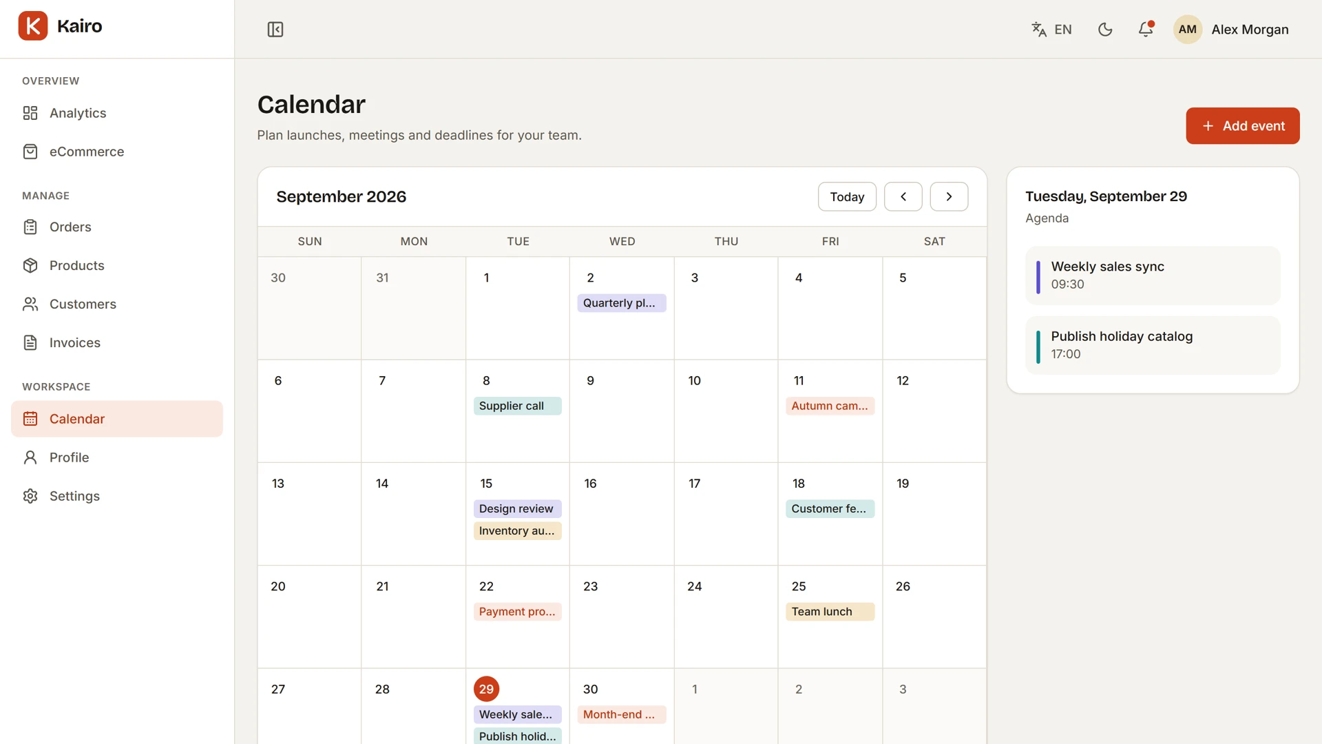 Kairo - Admin Dashboard Template with Next.js and Tailwind CSS