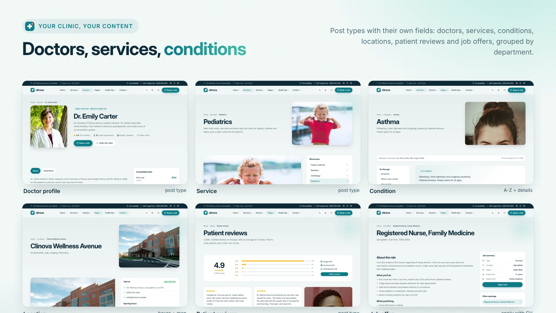 Clinova - Medical Clinic & Healthcare WordPress Theme