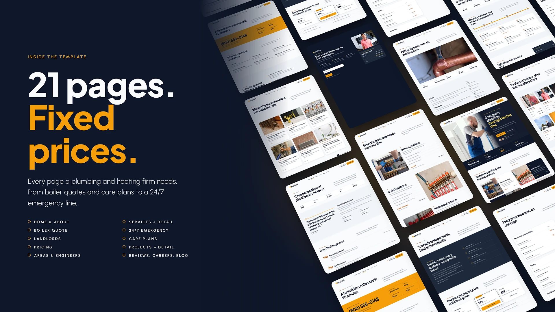 Mainsford - Plumbing & Heating Services HTML Template