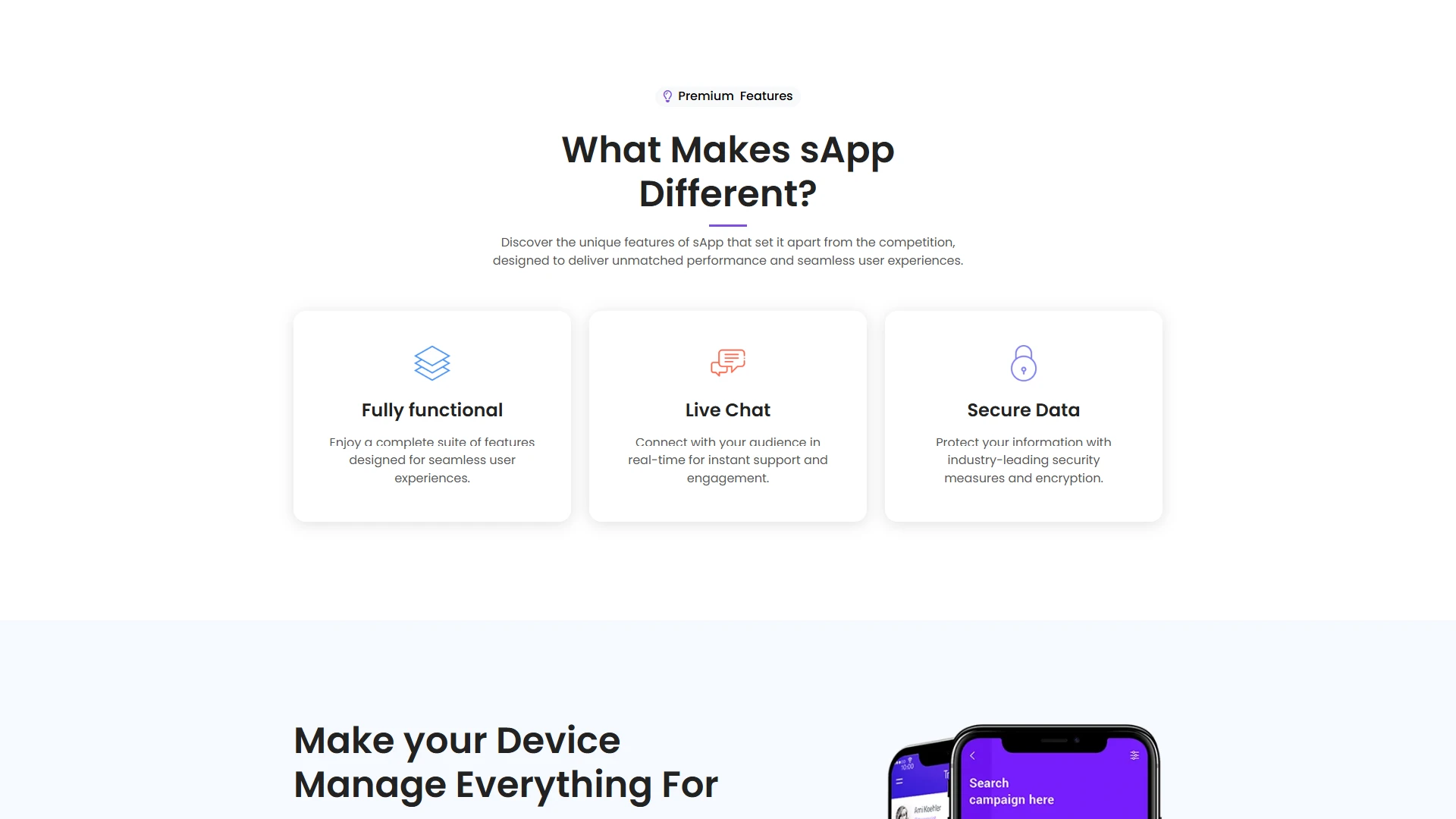 sApp - App Landing Page Template