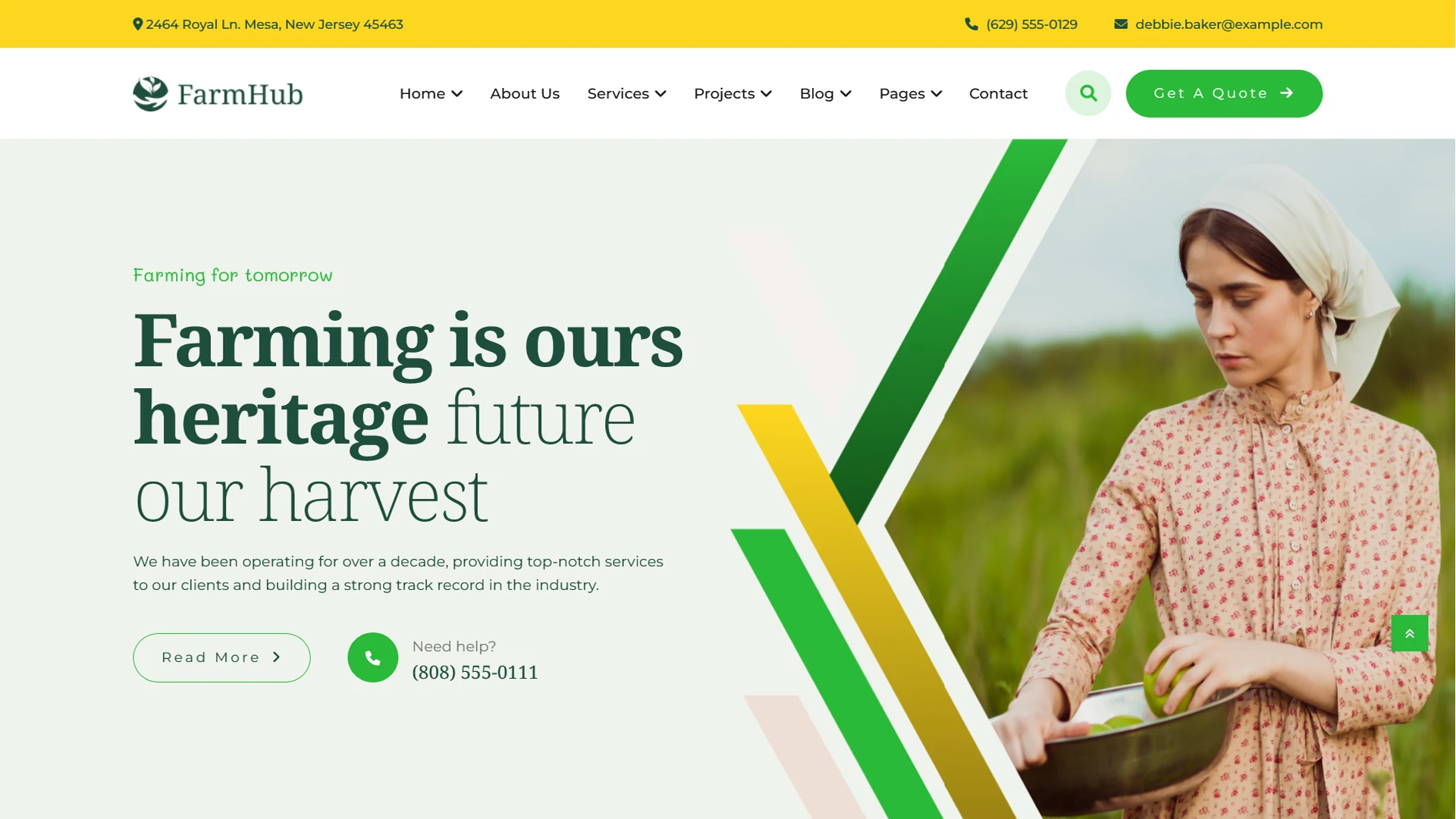 Farmhub - Agriculture and Organic HTML Template