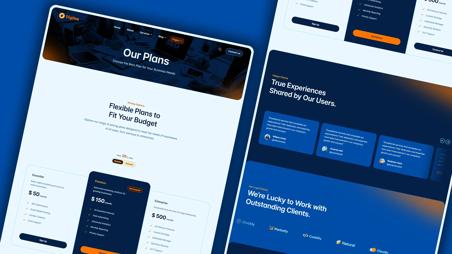 Digitro - Cutting-Edge Digital Marketing Agency HTML Website Template