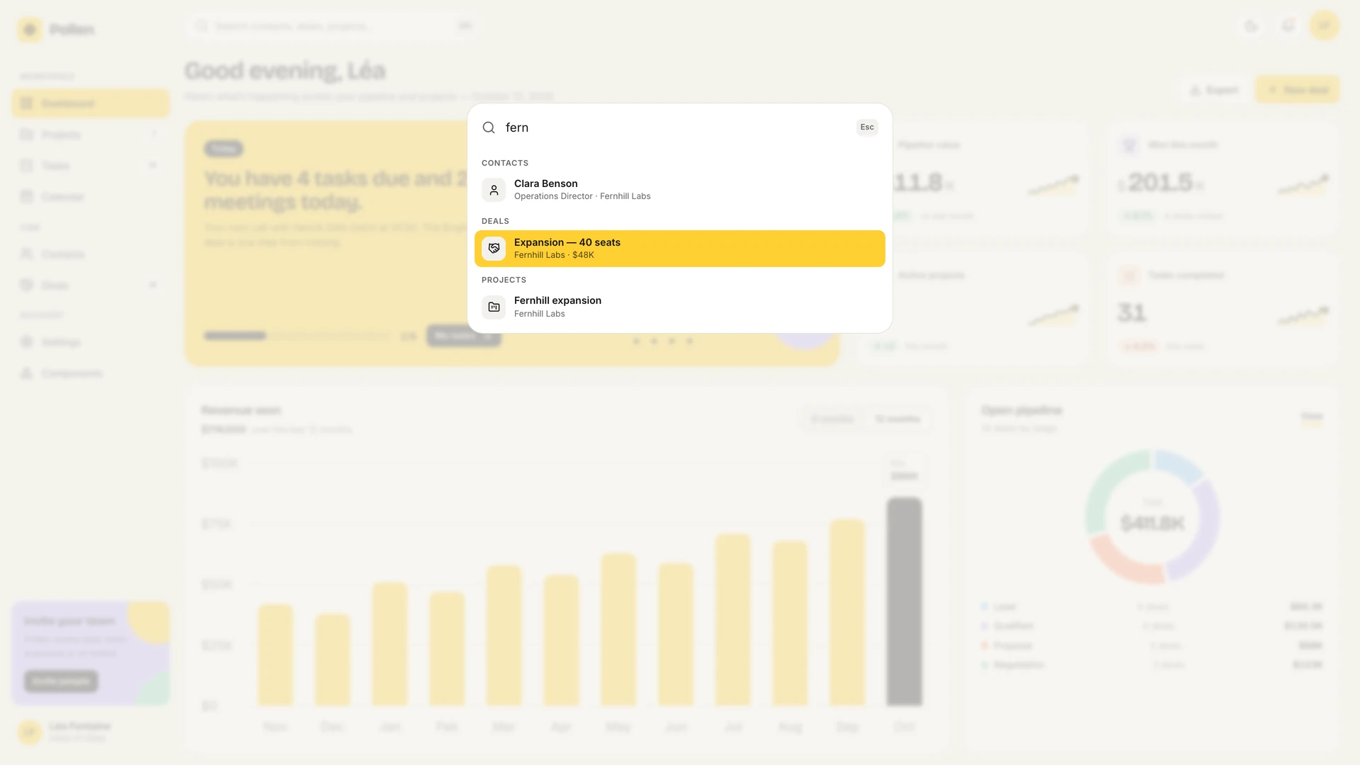 Pollen - Vue & React CRM and Project Management Admin Dashboard Template