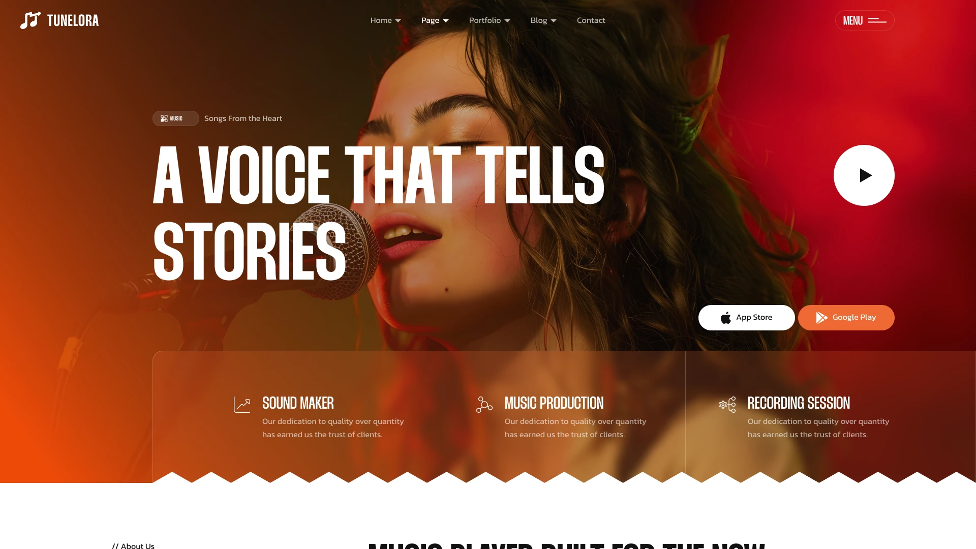 Tunelora - Marketing Agency & Branding Figma Template (Screenshot 1 of 1)