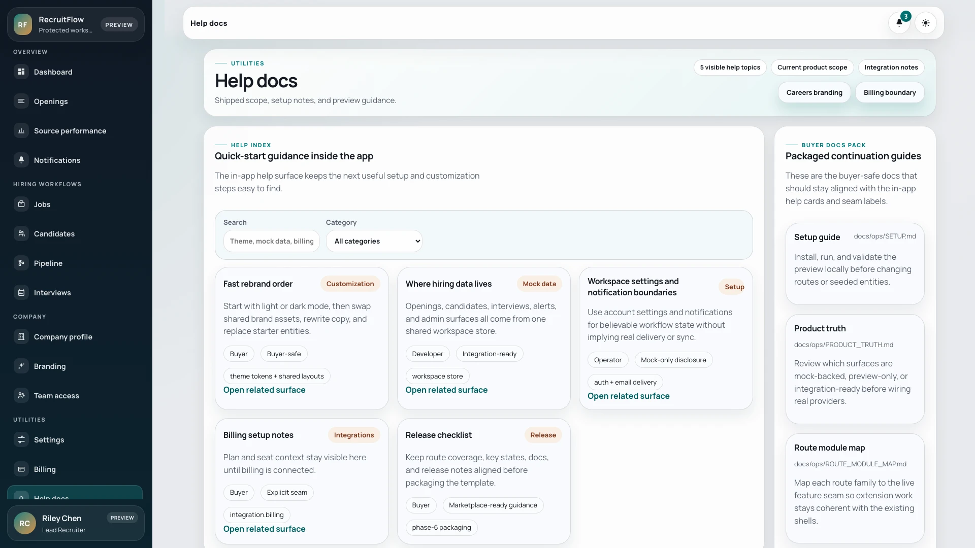 RecruitFlow - React Job Board & Recruiter Dashboard Template