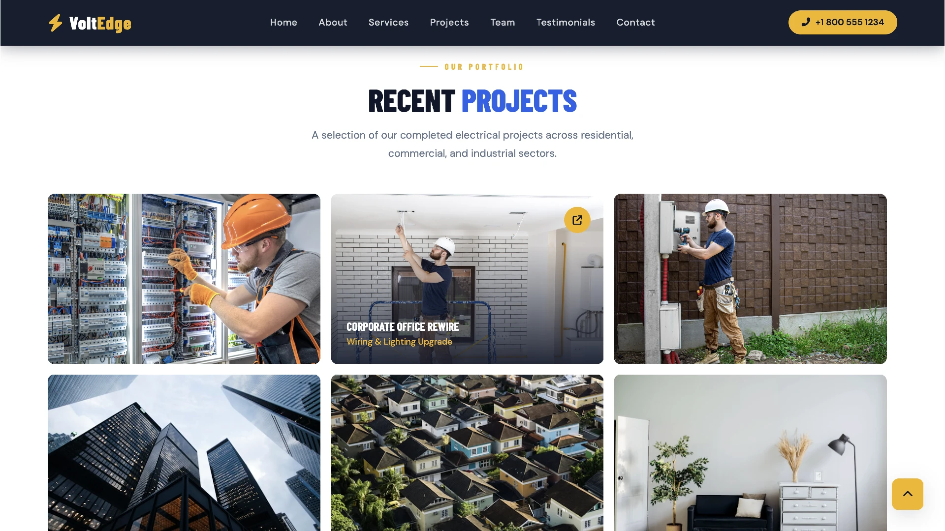 VoltEdge - Electrical Repair, Wiring & Maintenance HTML Website Template