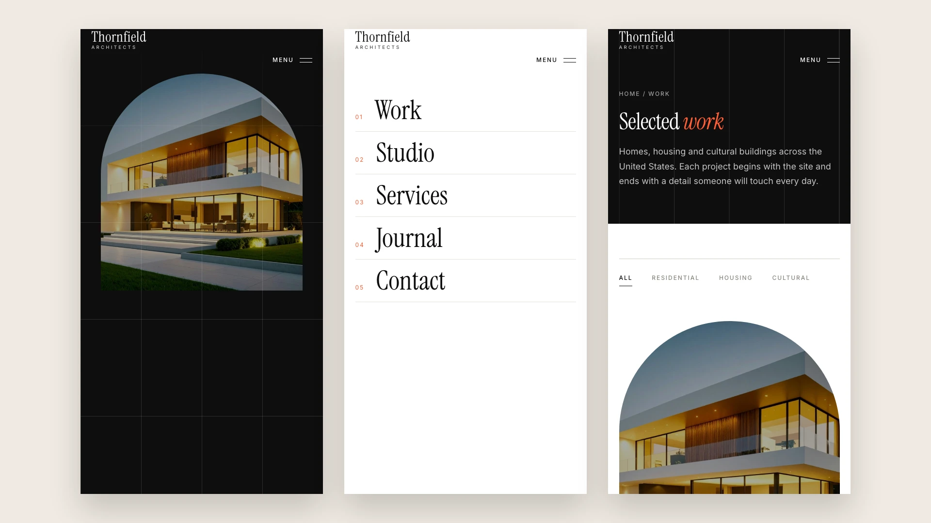 Thornfield - Refined & Modern Architecture Studio Website Template