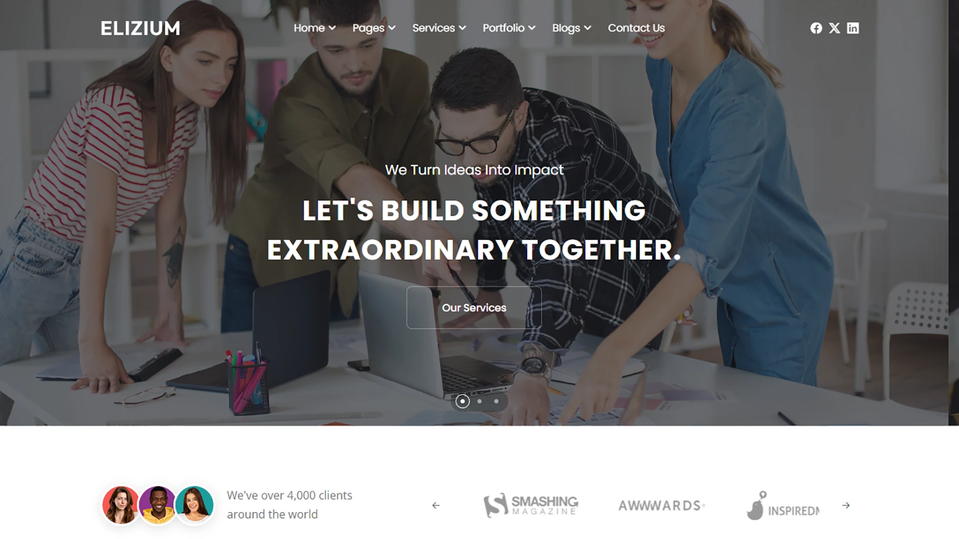 Elizium - Creative Business and Innovative HTML & Angular Template