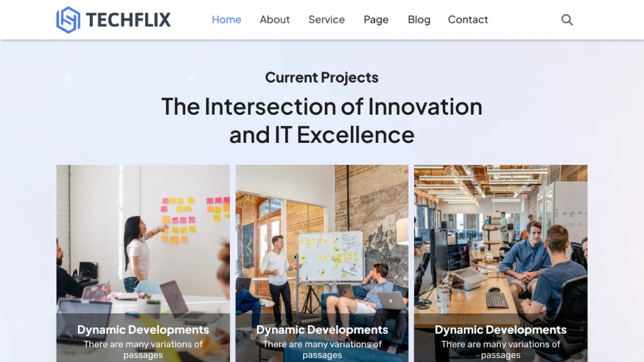TechFlix - Figma Template for Businesses and Startups UI Kit