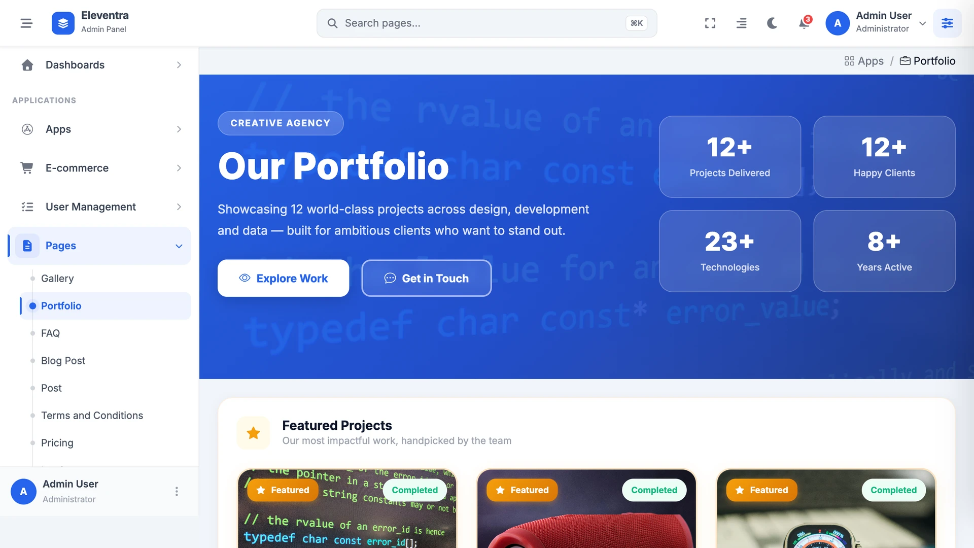 Eleventra - Angular 21 Admin Dashboard Template + UI Kit + 90+ Pages