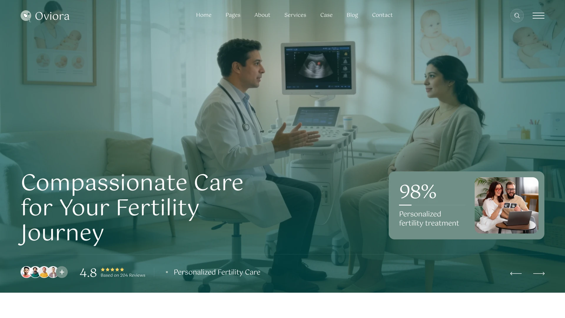 Oviora - IVF & Fertility Care Figma Template (Screenshot 1 of 1)