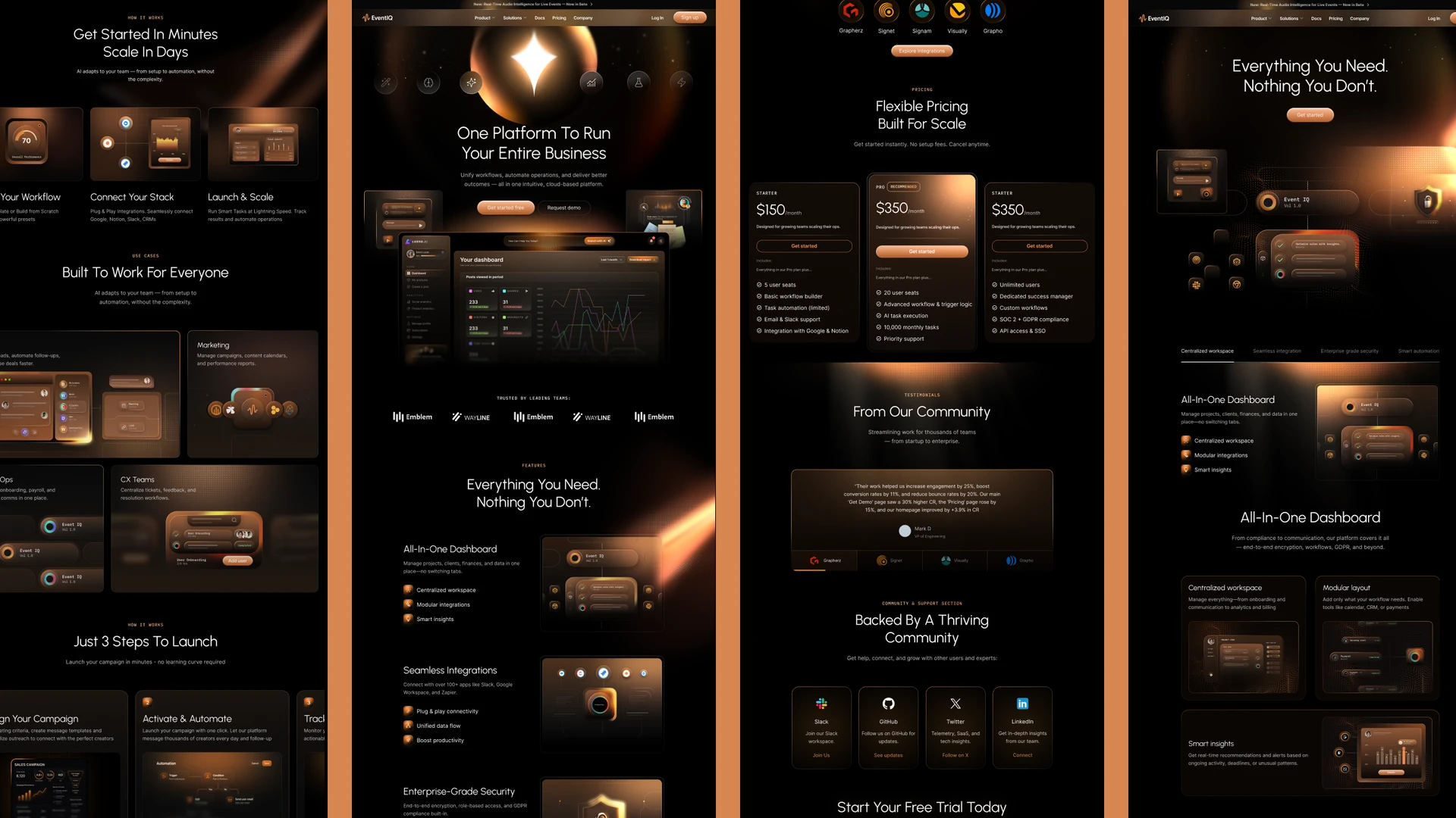 EventIQ - Multipurpose Saas & AI Template Framer & Figma Template
