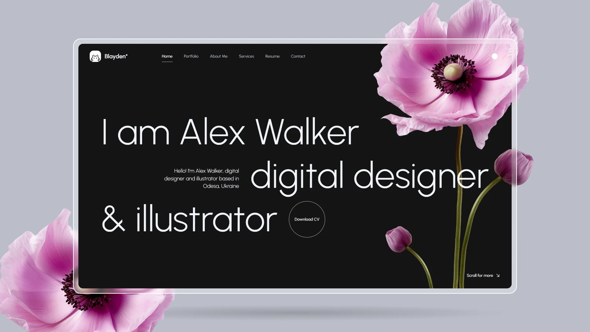 Blayden - Personal Portfolio & Resume HTML Template