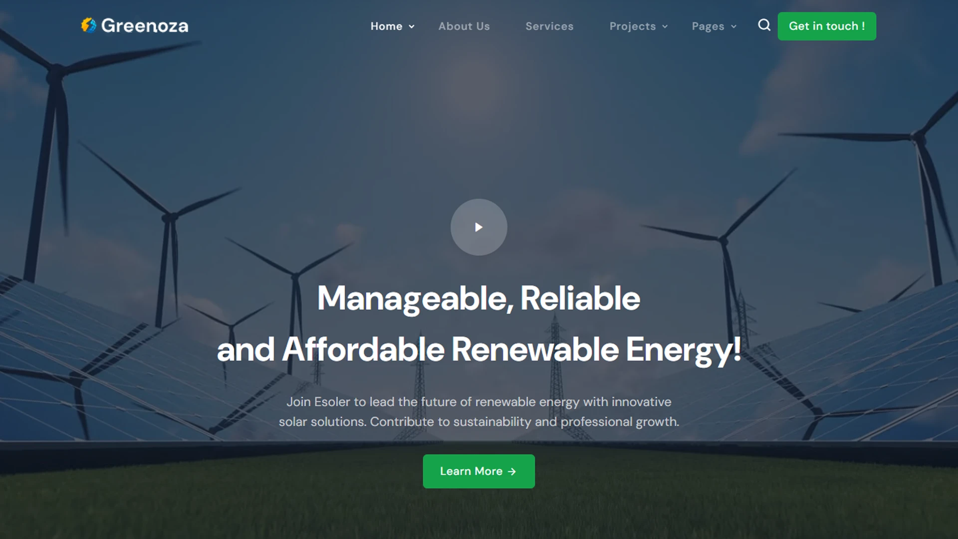 Greenoza - Solar & Renewable Energy HTML Template