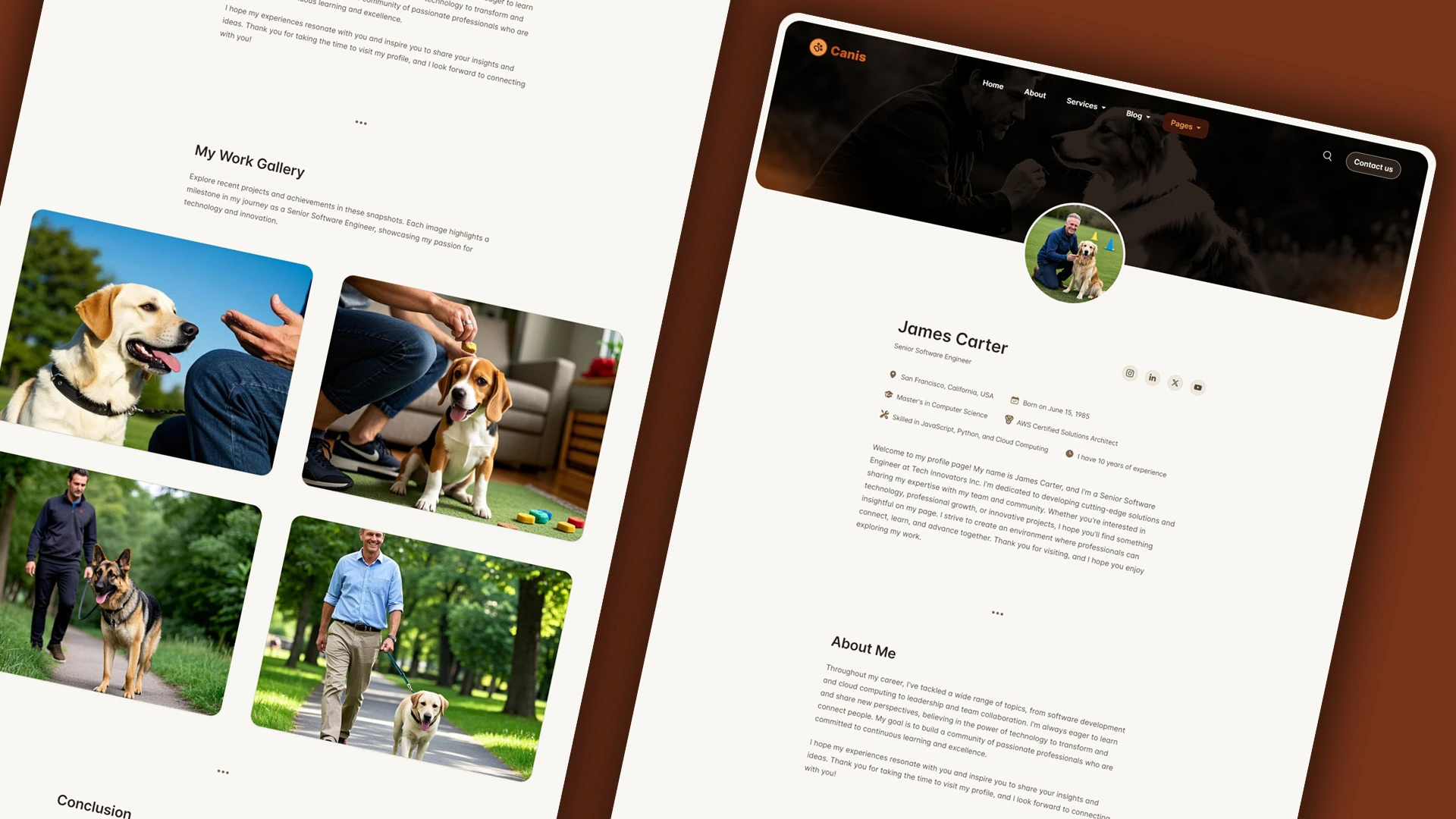 Canis - Professional Dog Training Services HTML Website Template