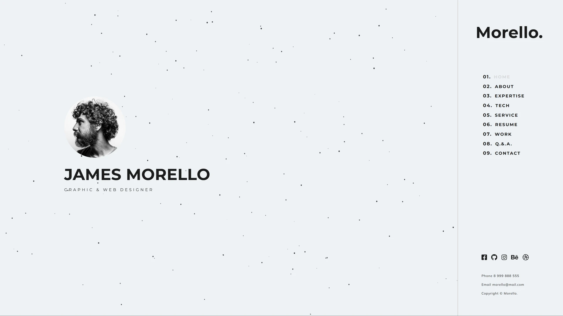 Morello - Vcard CV Portfolio HTML Template
