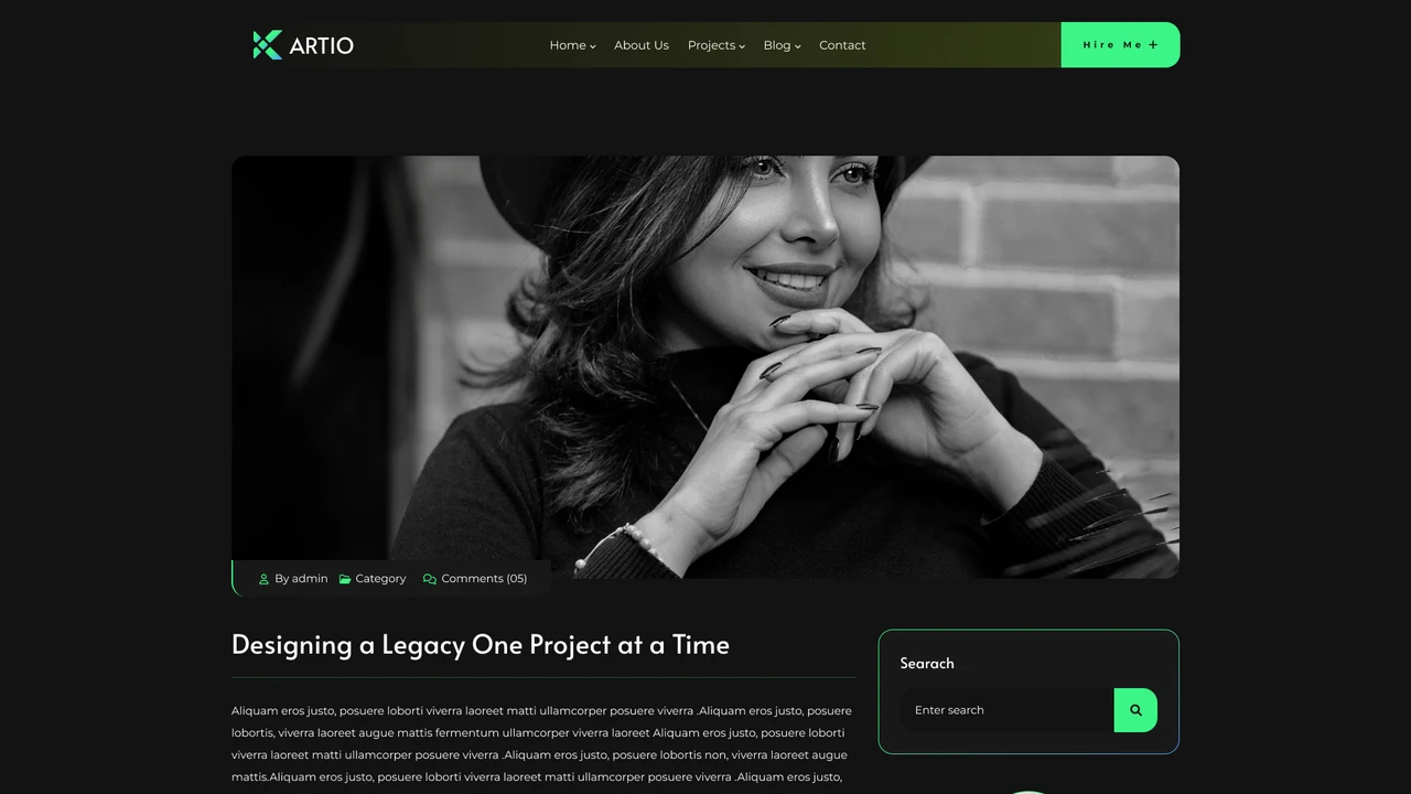 ARTIO - Personal Portfolio Figma Template