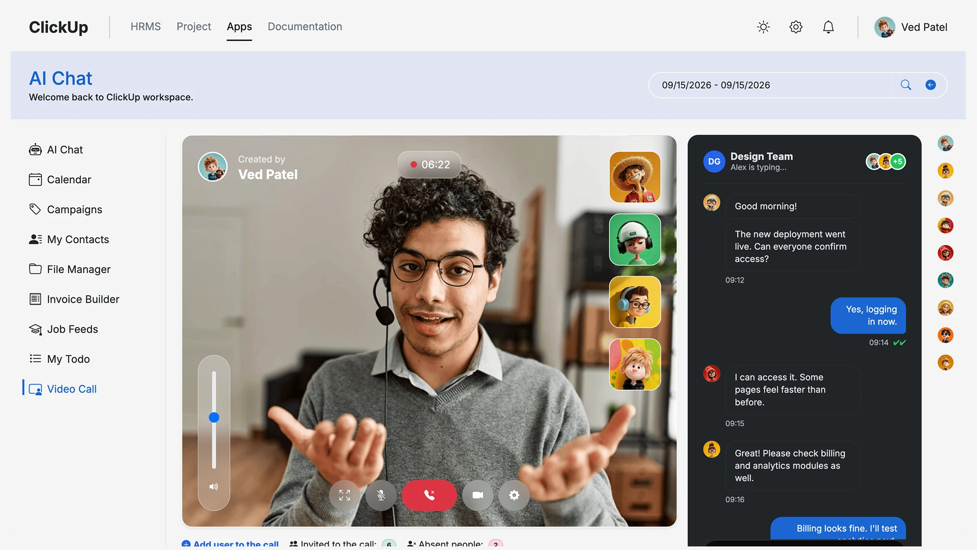 ClickUp - HR and Project Admin Dashboard Template