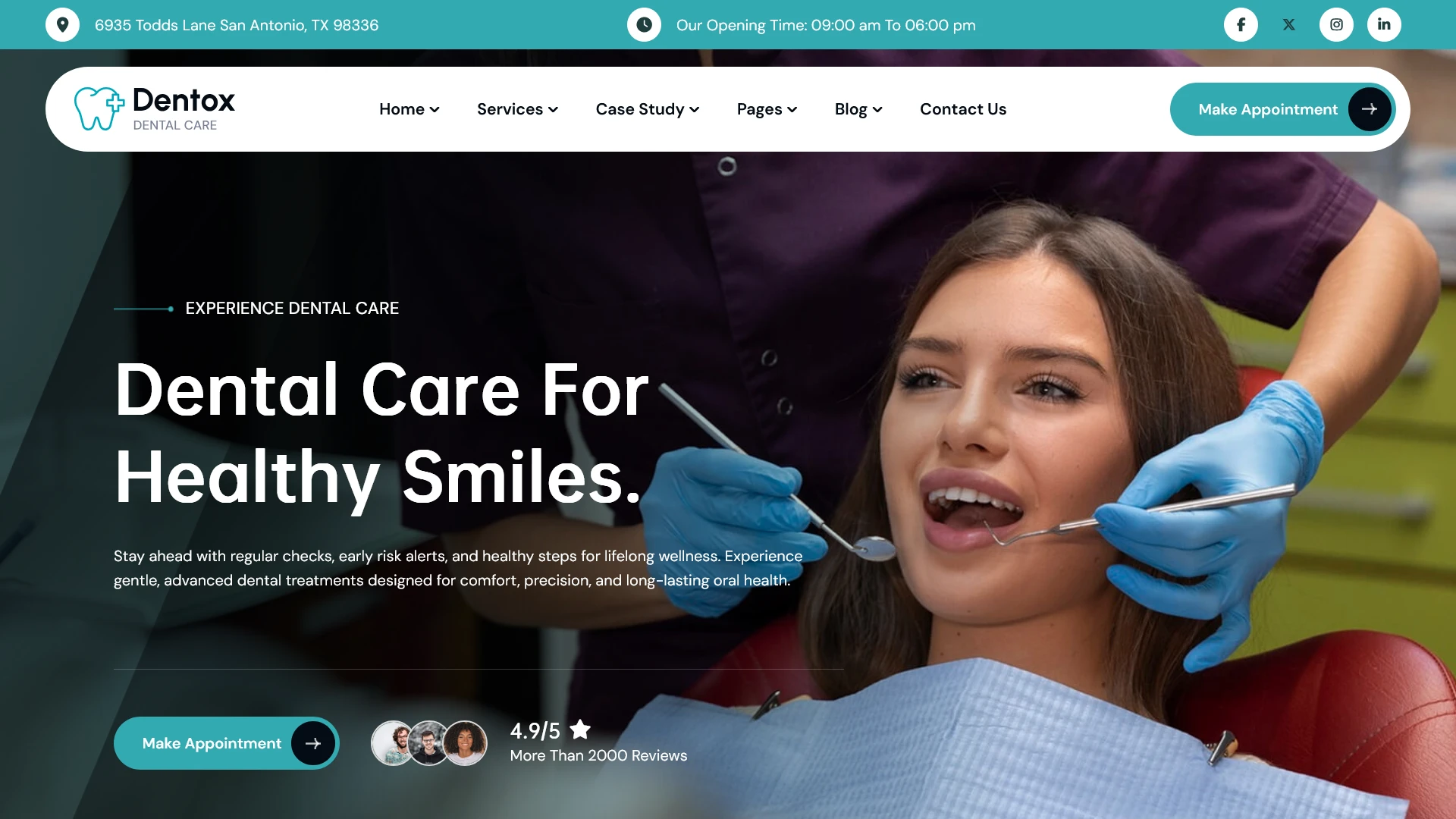 Dentox - Dentist & Dental Clinic HTML5 Template