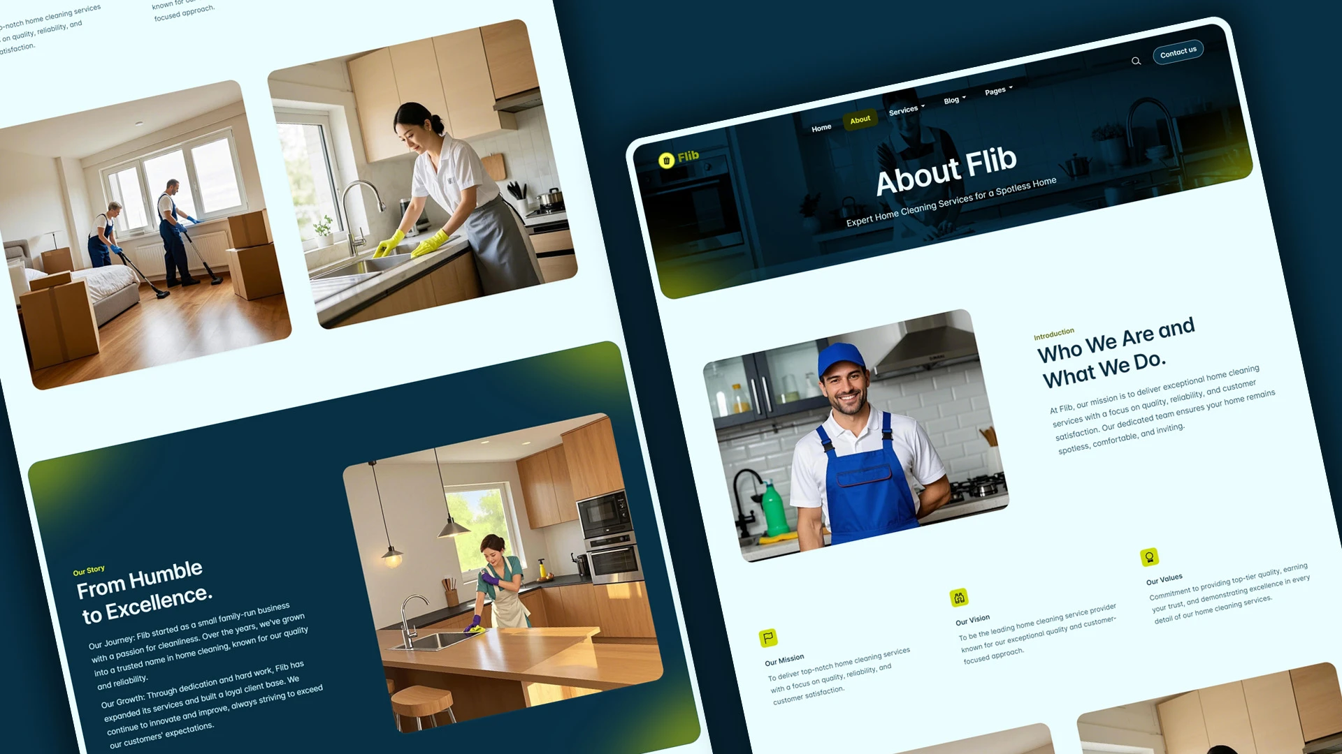 Flib - HTML Website Template For Premium Home Cleaning Services
