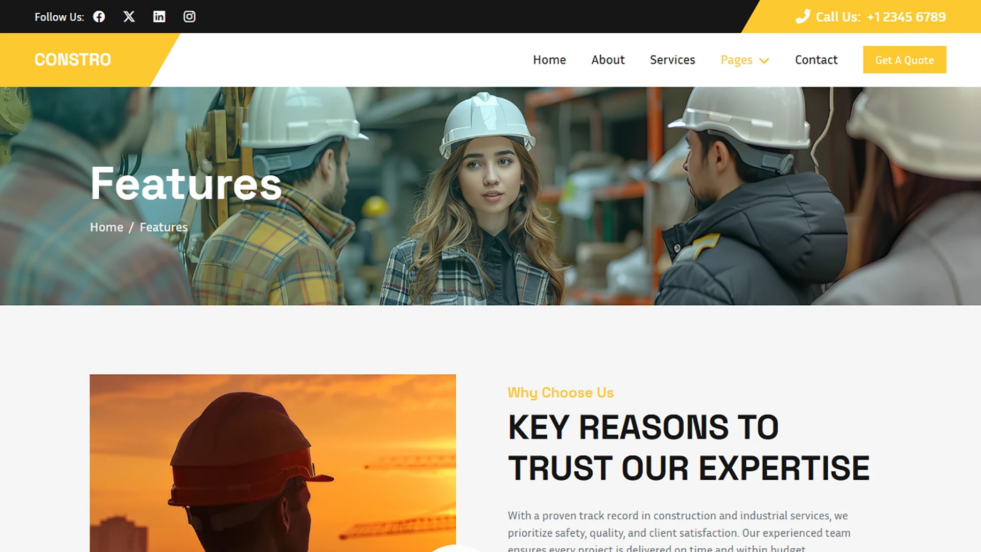 Constro - Construction & Industrial HTML Template