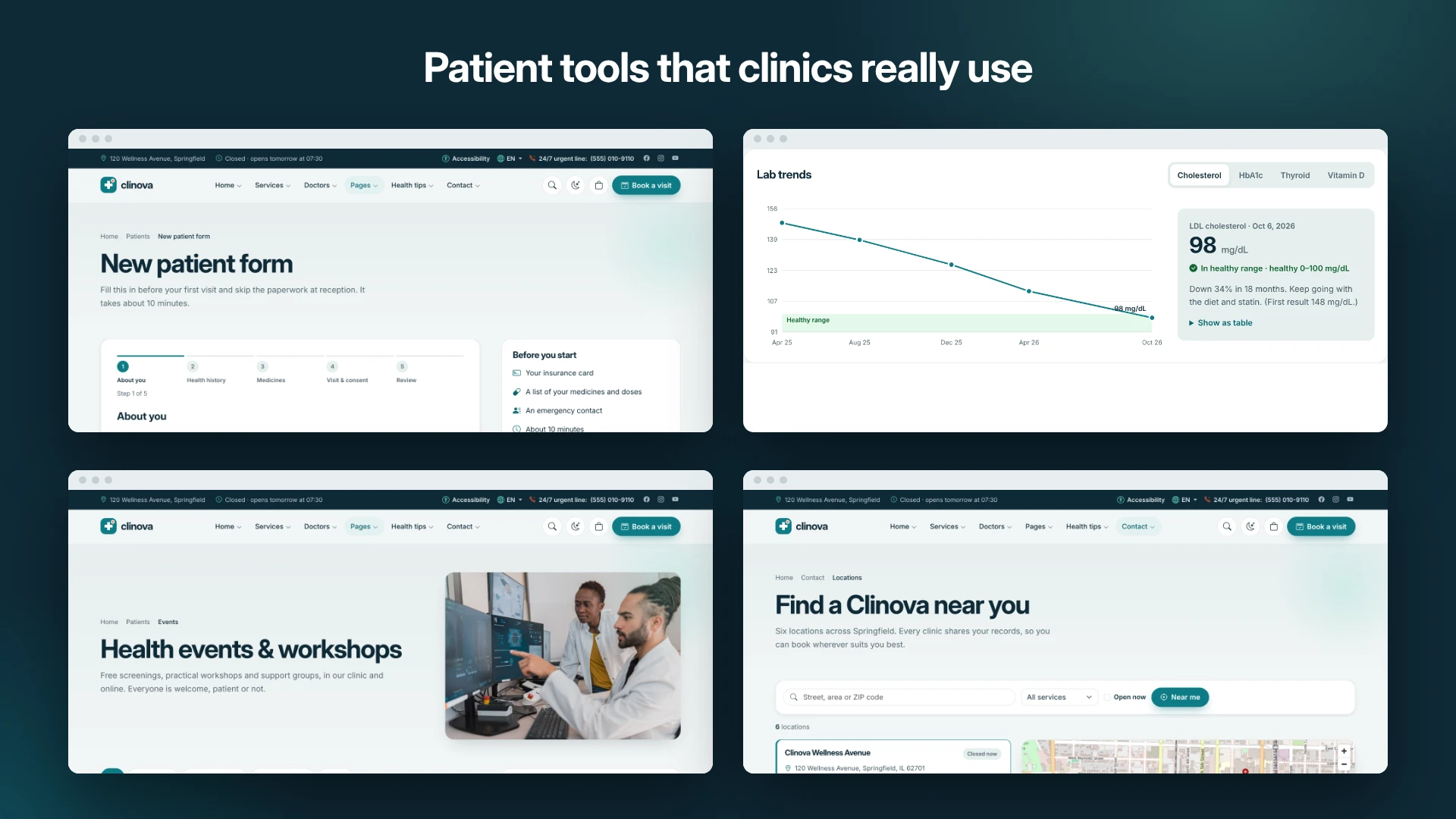 Clinova - Medical Clinic & Healthcare HTML Template