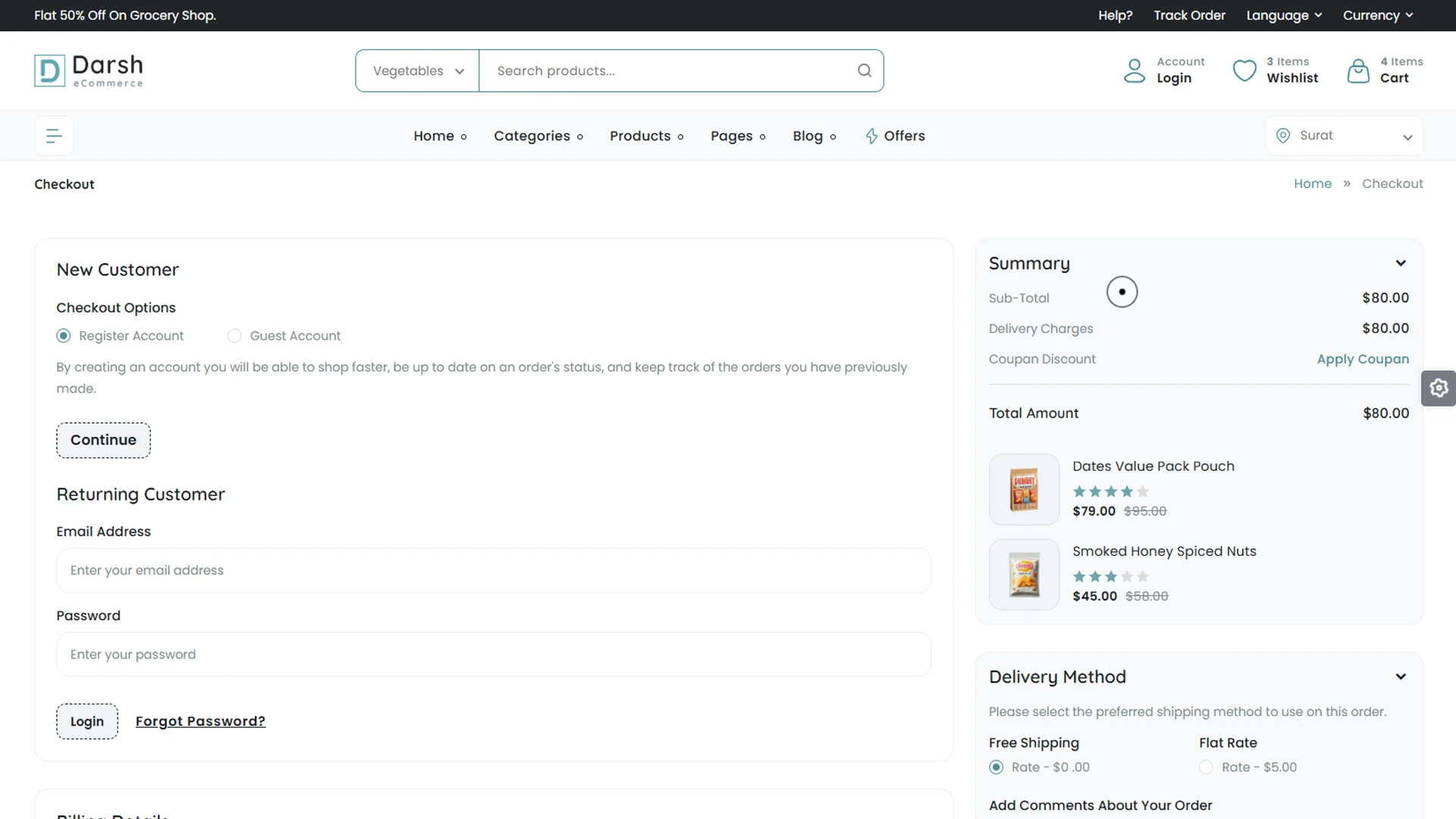 Darsh - Multipurpose eCommerce HTML Bootstrap Template