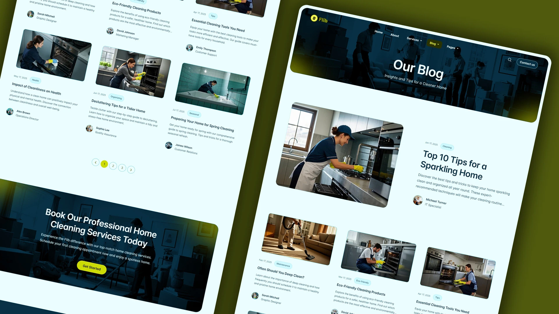 Flib - HTML Website Template For Premium Home Cleaning Services