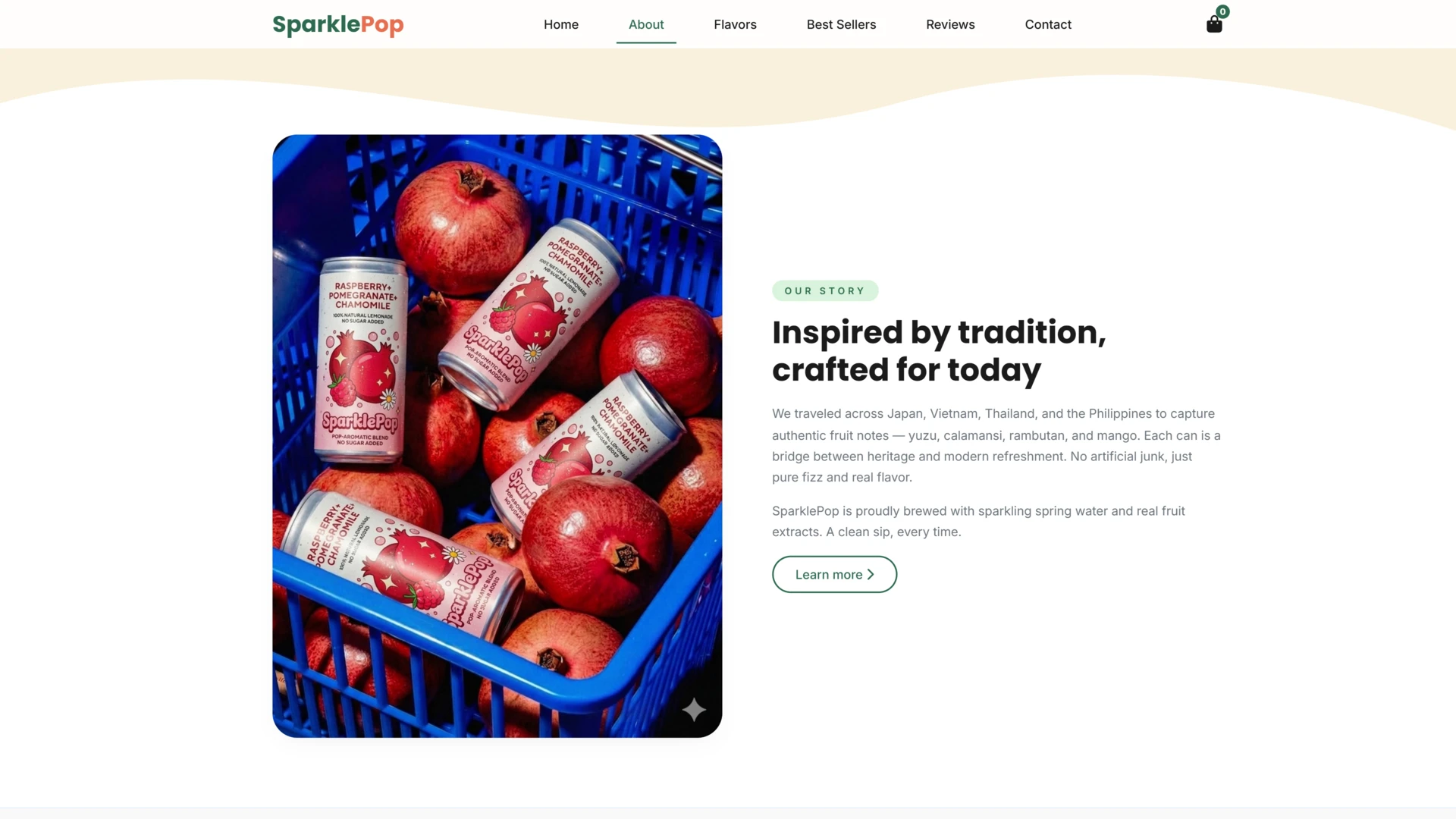 SparklePop - Beverage & Drink Store Landing Page Template