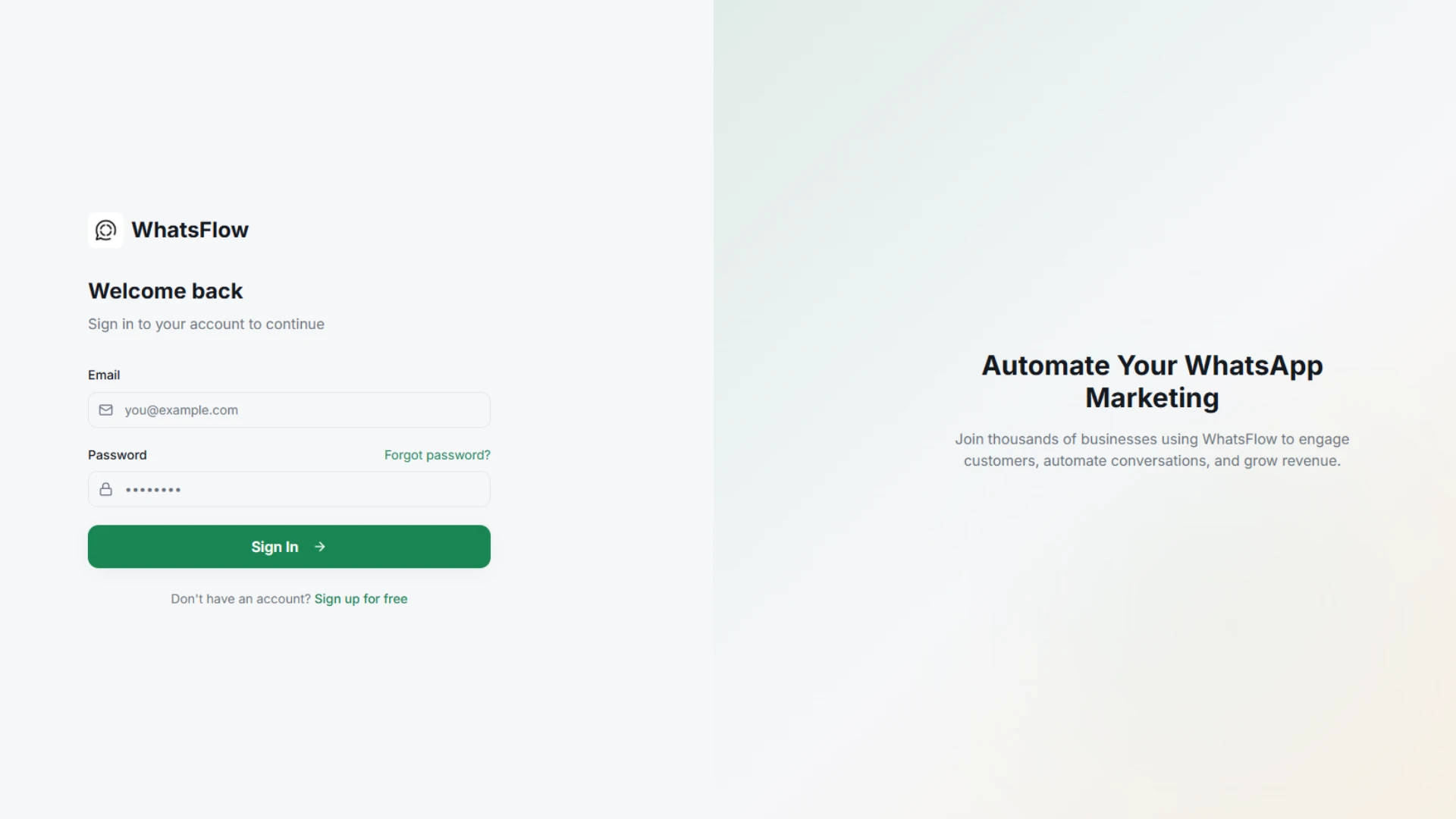 WhatsFlow - WhatsApp Marketing & Automation SaaS Platform