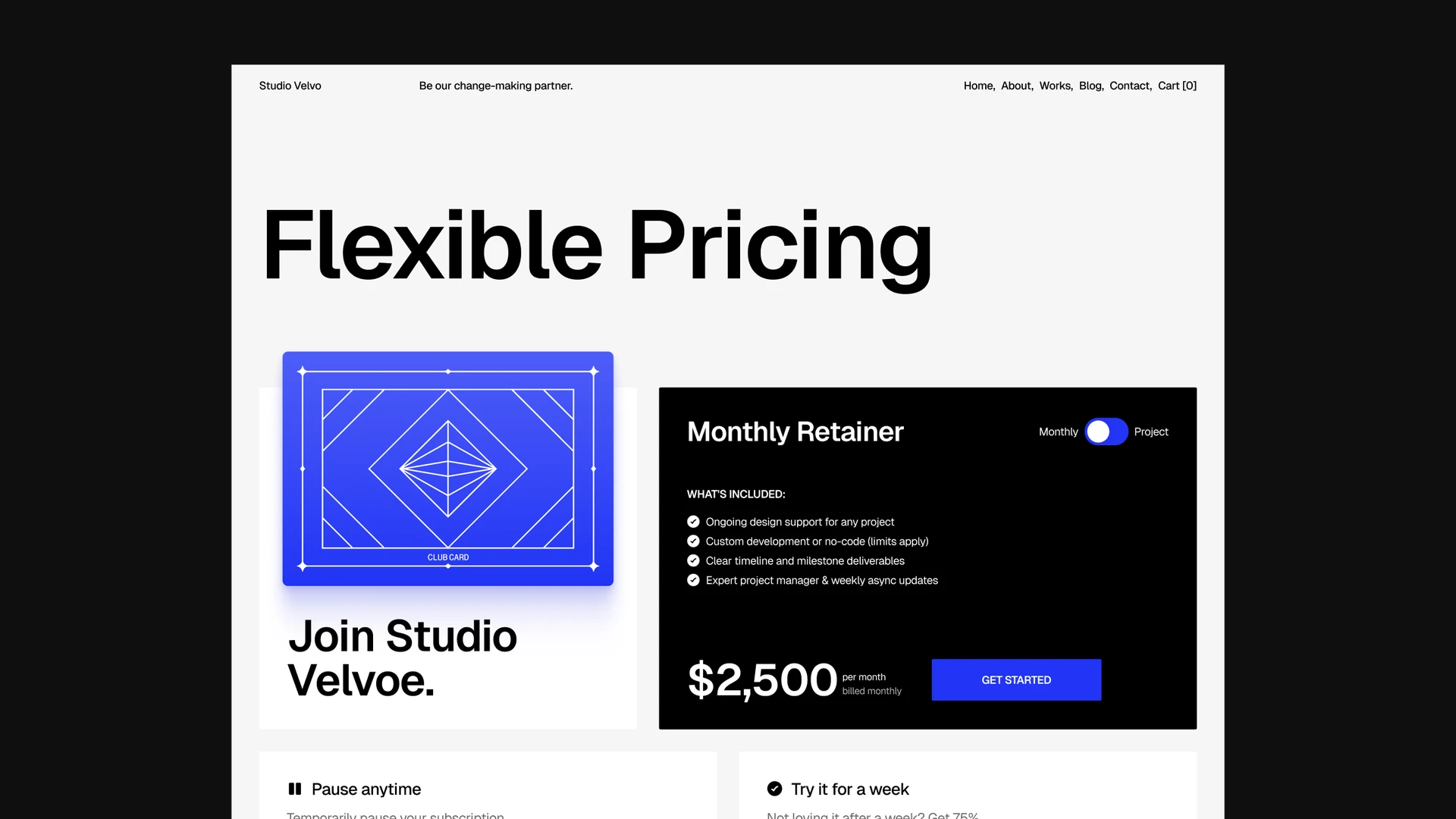 Studio Velvoe - Creative Studio & Marketing Agency Figma and Framer Template