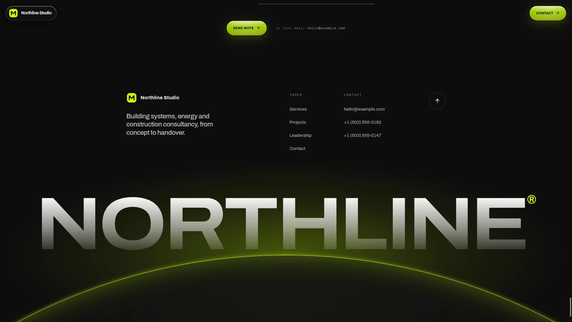 Northline - Dark Modern Editorial Portfolio Landing Template (Screenshot 10 of 10)