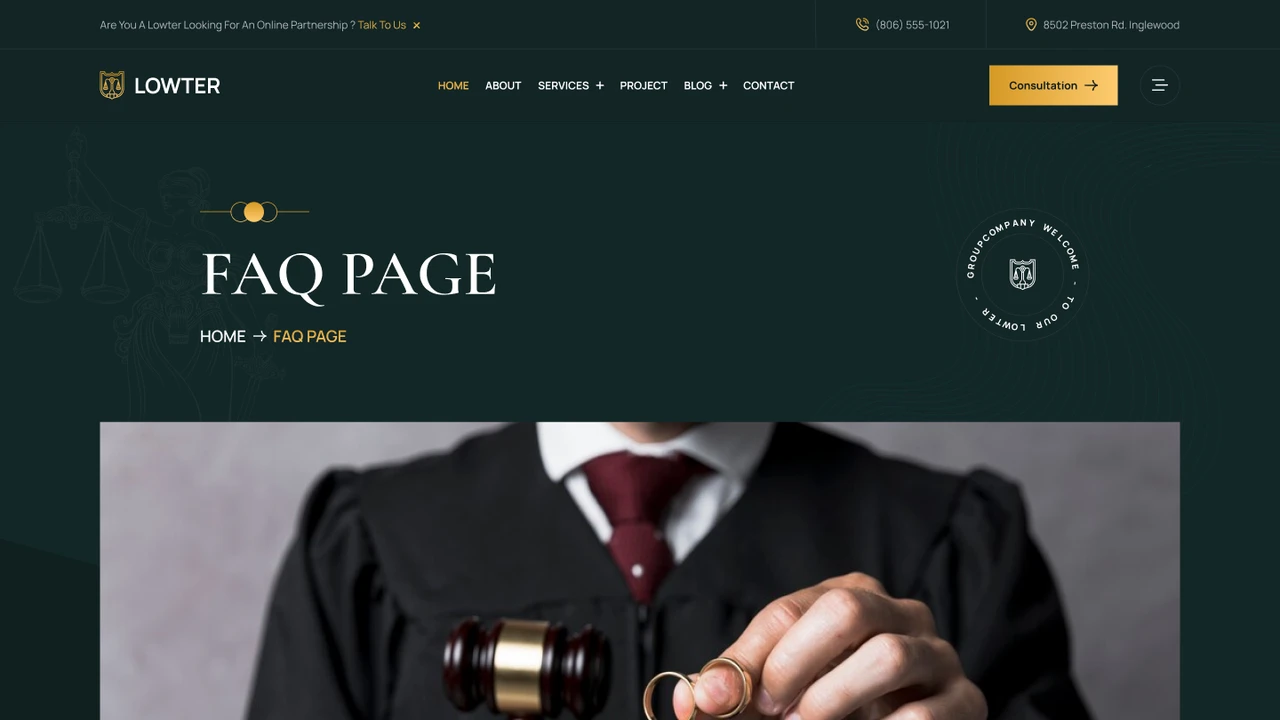 Lowter - Lawyer, Attorney & Law Firm Figma Template