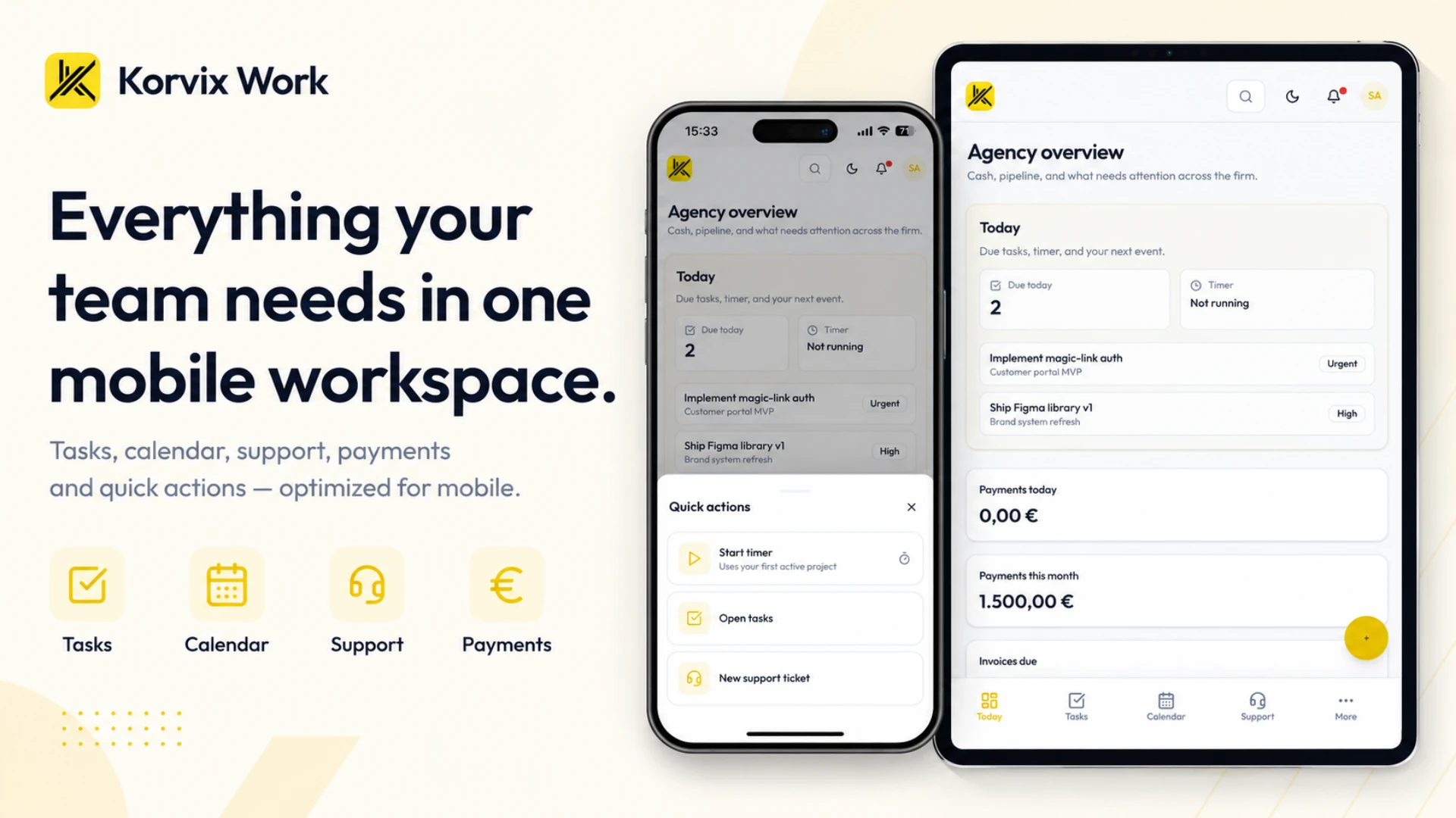 Korvix Work - Laravel & React Admin Dashboard