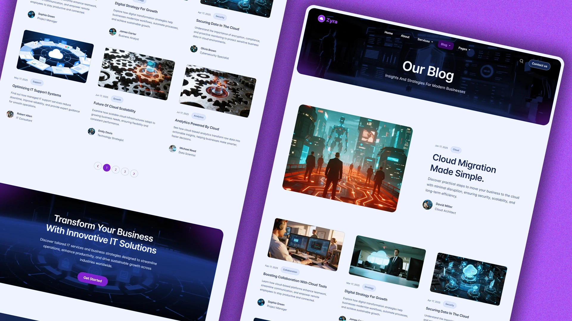 Zyra - Multipurpose IT Solutions & Business Services HTML Website Template