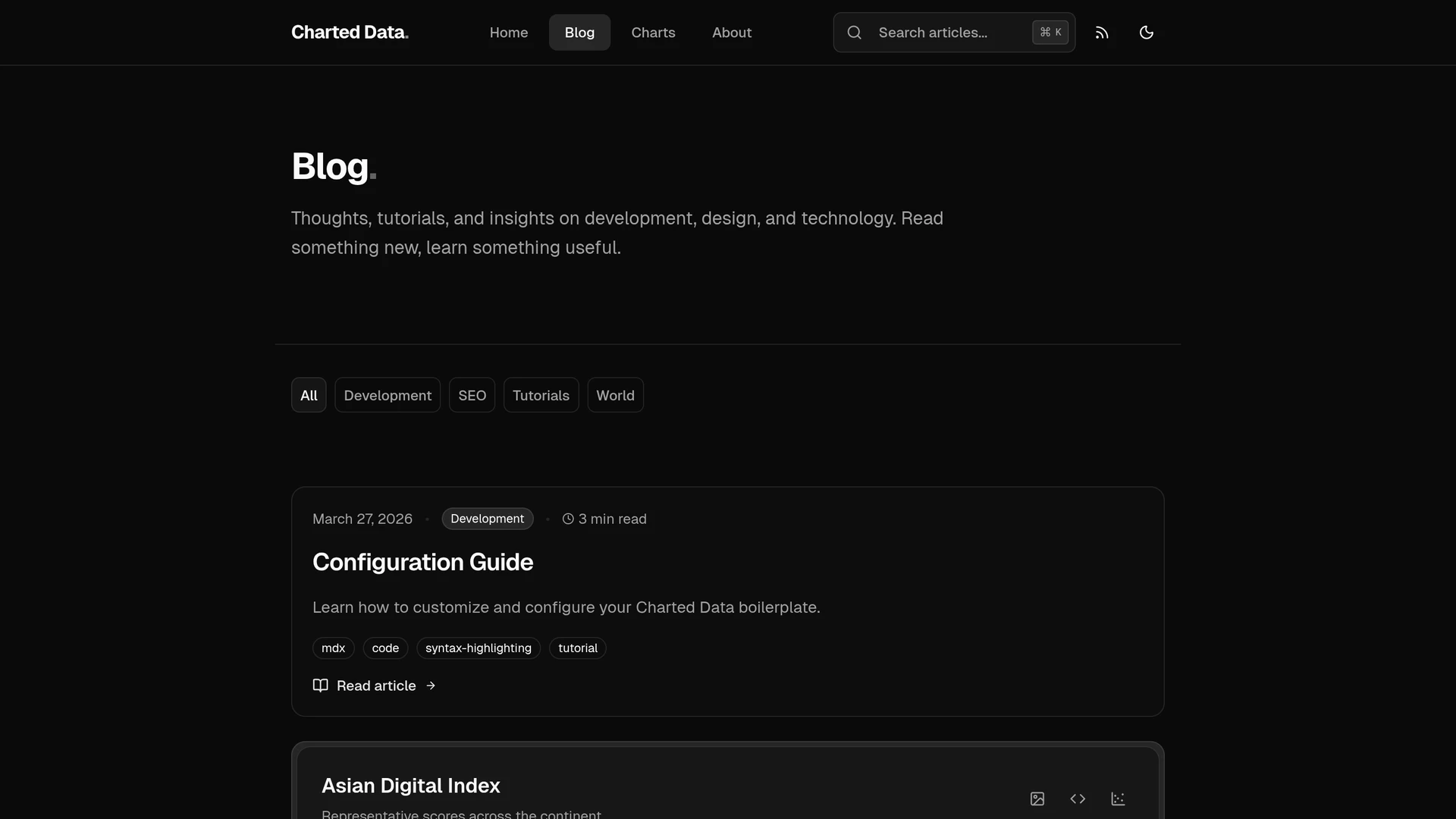 Charted Data - Create Blog Posts with Interactive Charts