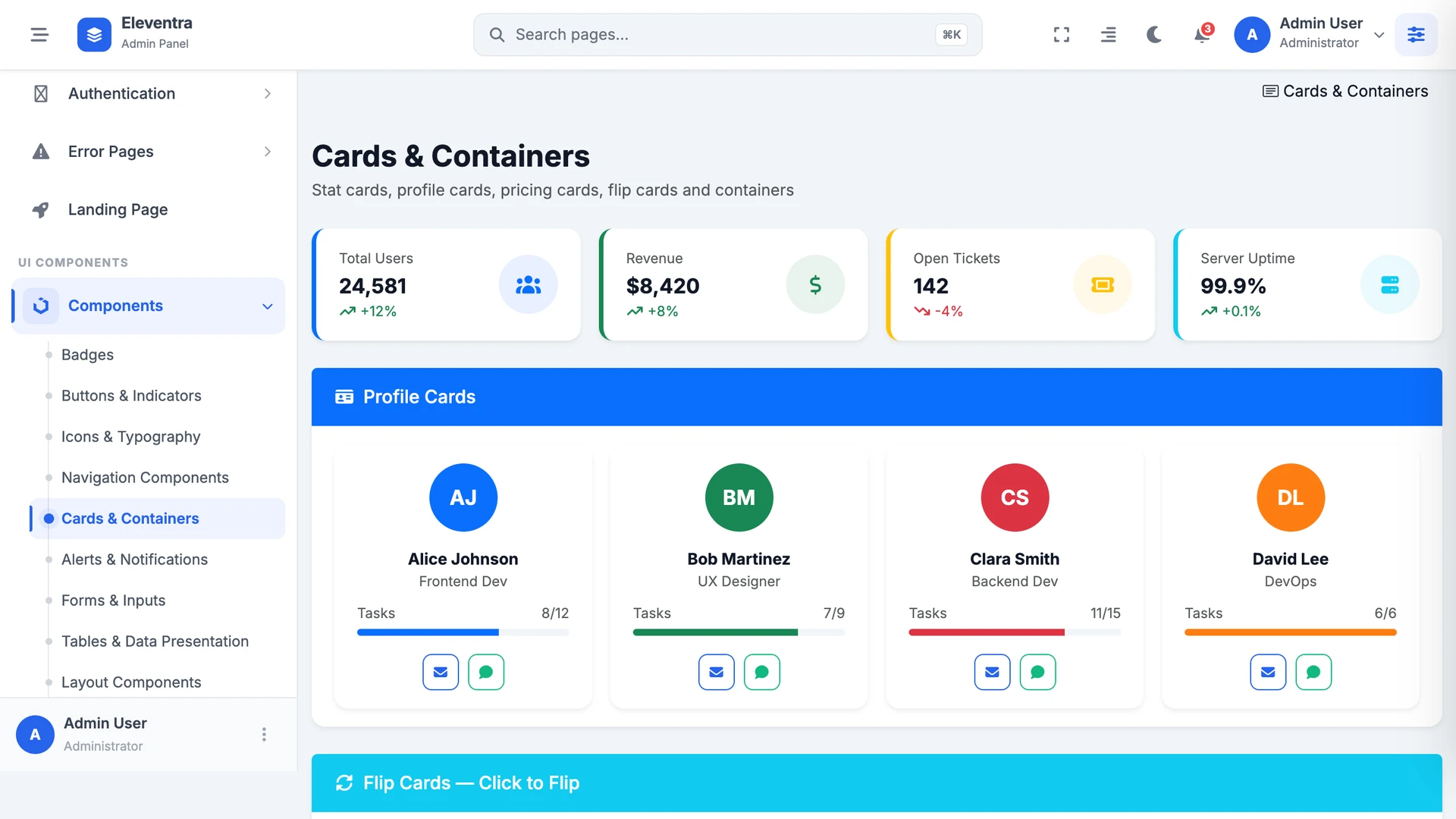 Eleventra - Angular 21 Admin Dashboard Template + UI Kit + 90+ Pages