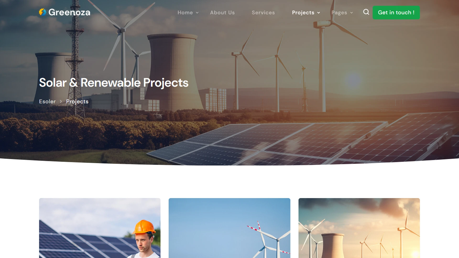 Greenoza - Solar & Renewable Energy HTML Template
