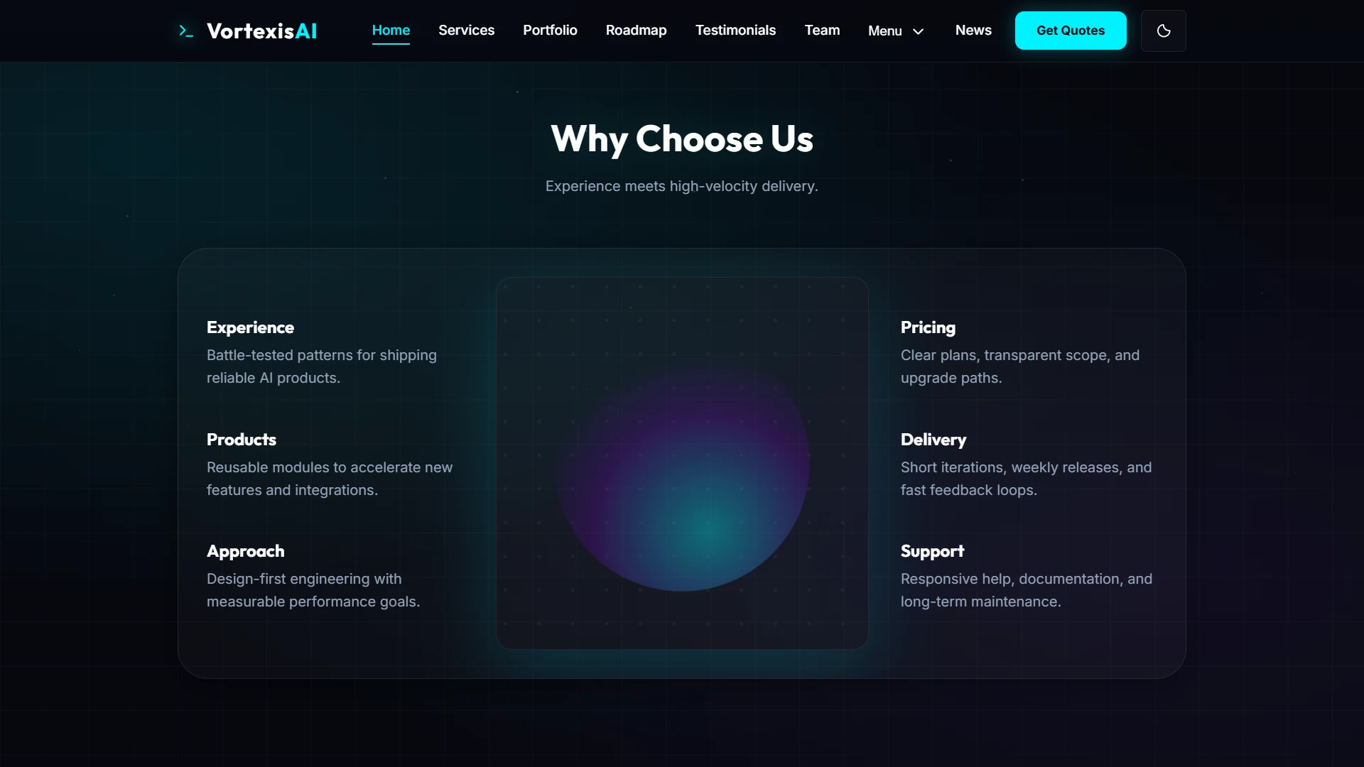 Vortexis AI - Modern SaaS AI Website Template