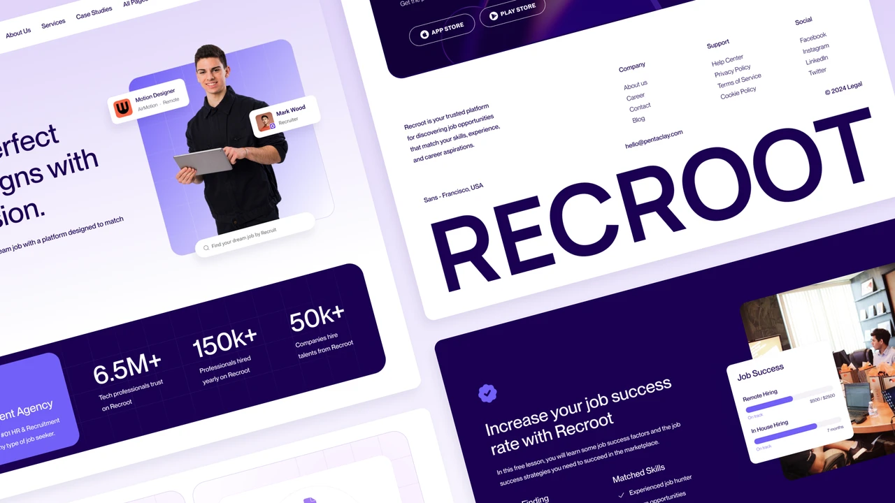 Recroot - HR & Recruitment Consulting Agency Figma Template