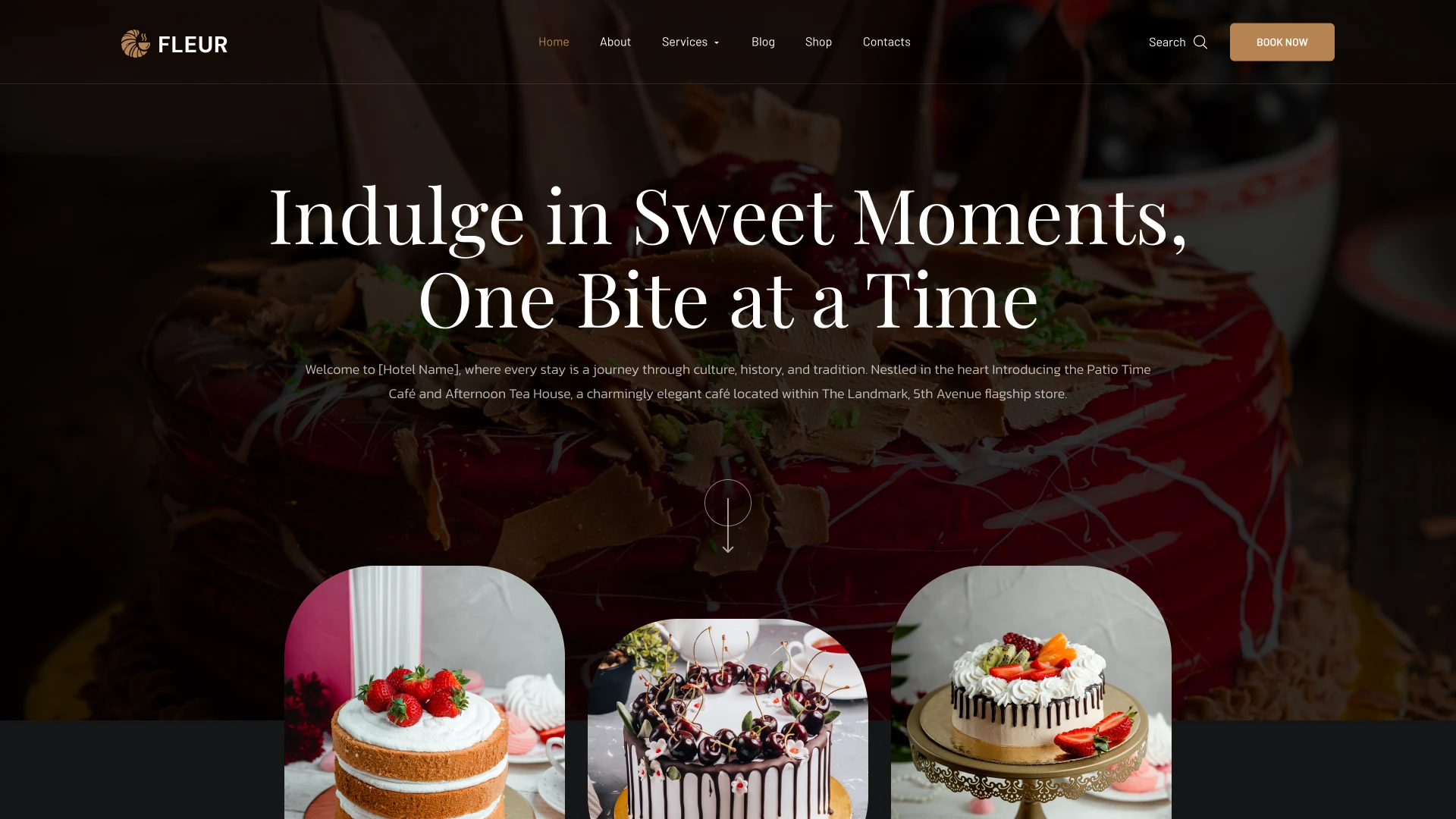 Fleur - Pastry & Cafe Figma Template (Screenshot 1 of 1)