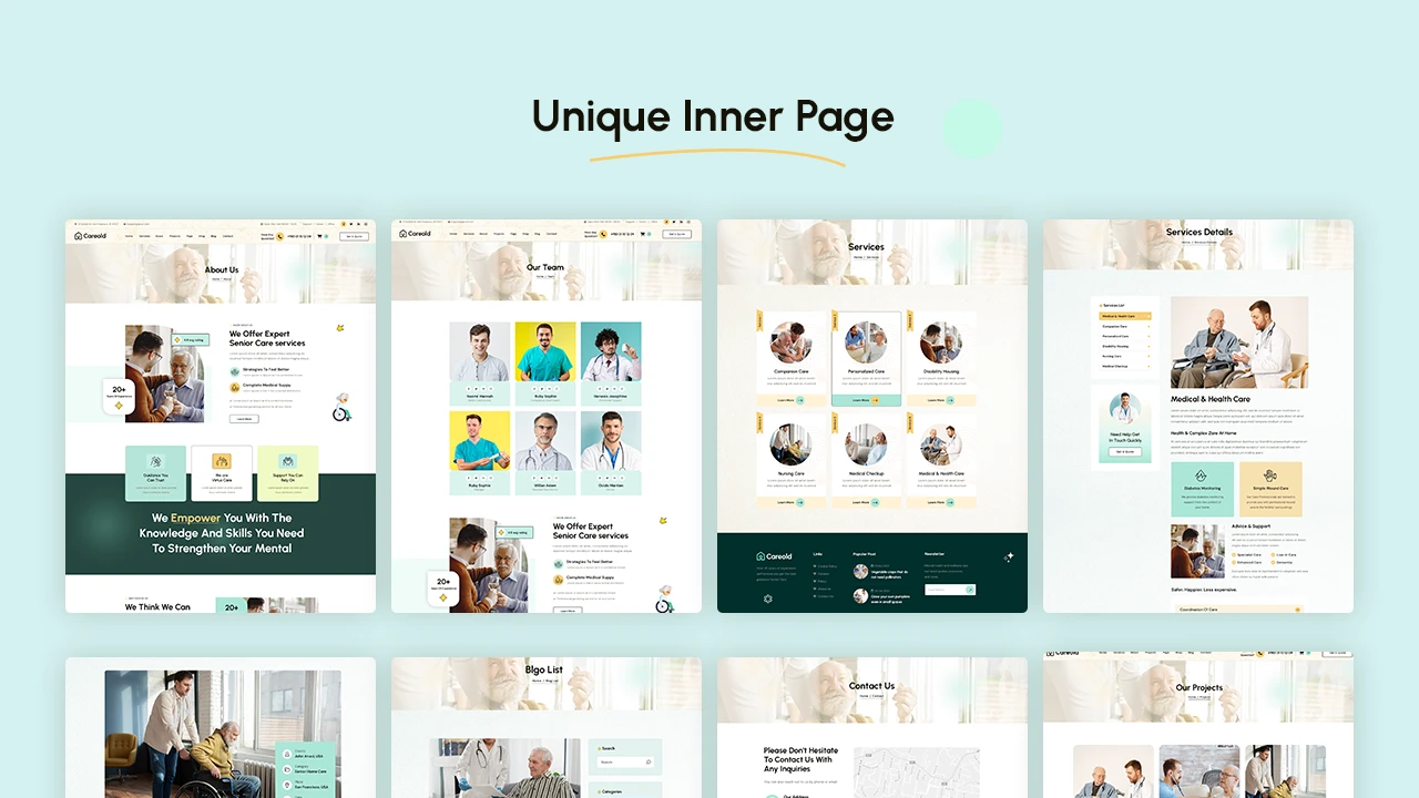 Careold - Senior Care & Medical PSD Template