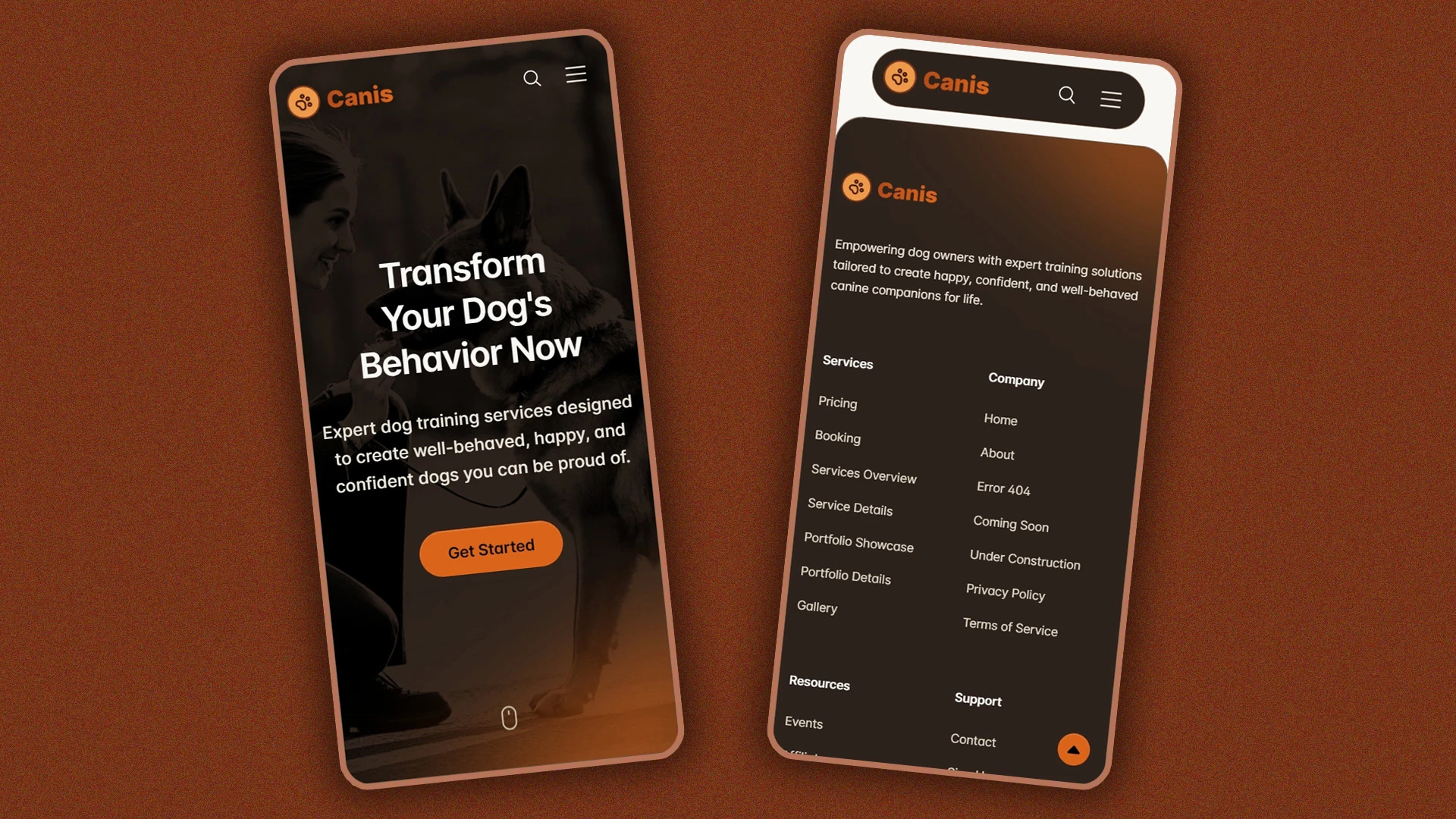 Canis - Professional Dog Training Services HTML Website Template
