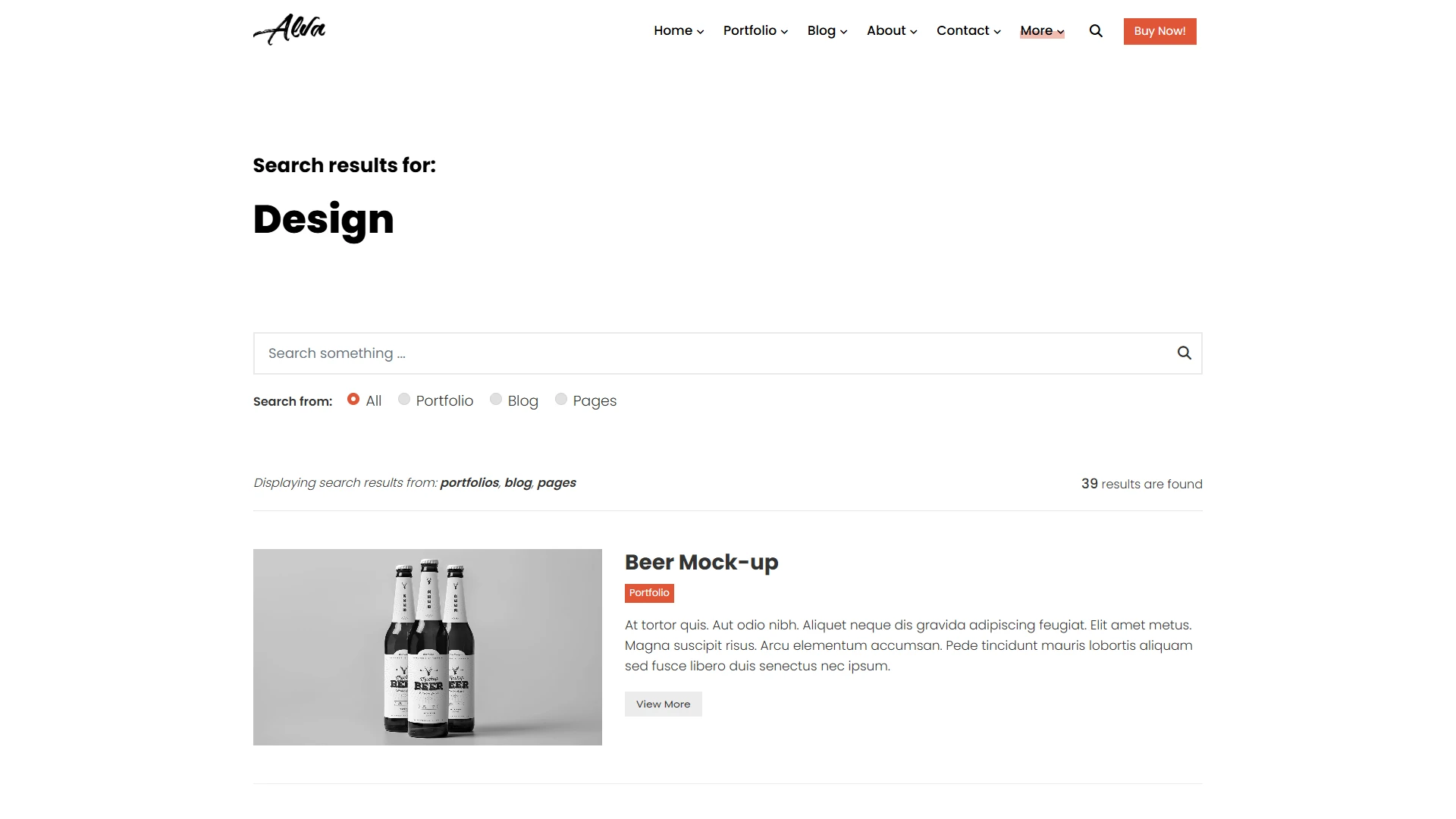Alva - Creative Portfolio Showcase HTML Website Template