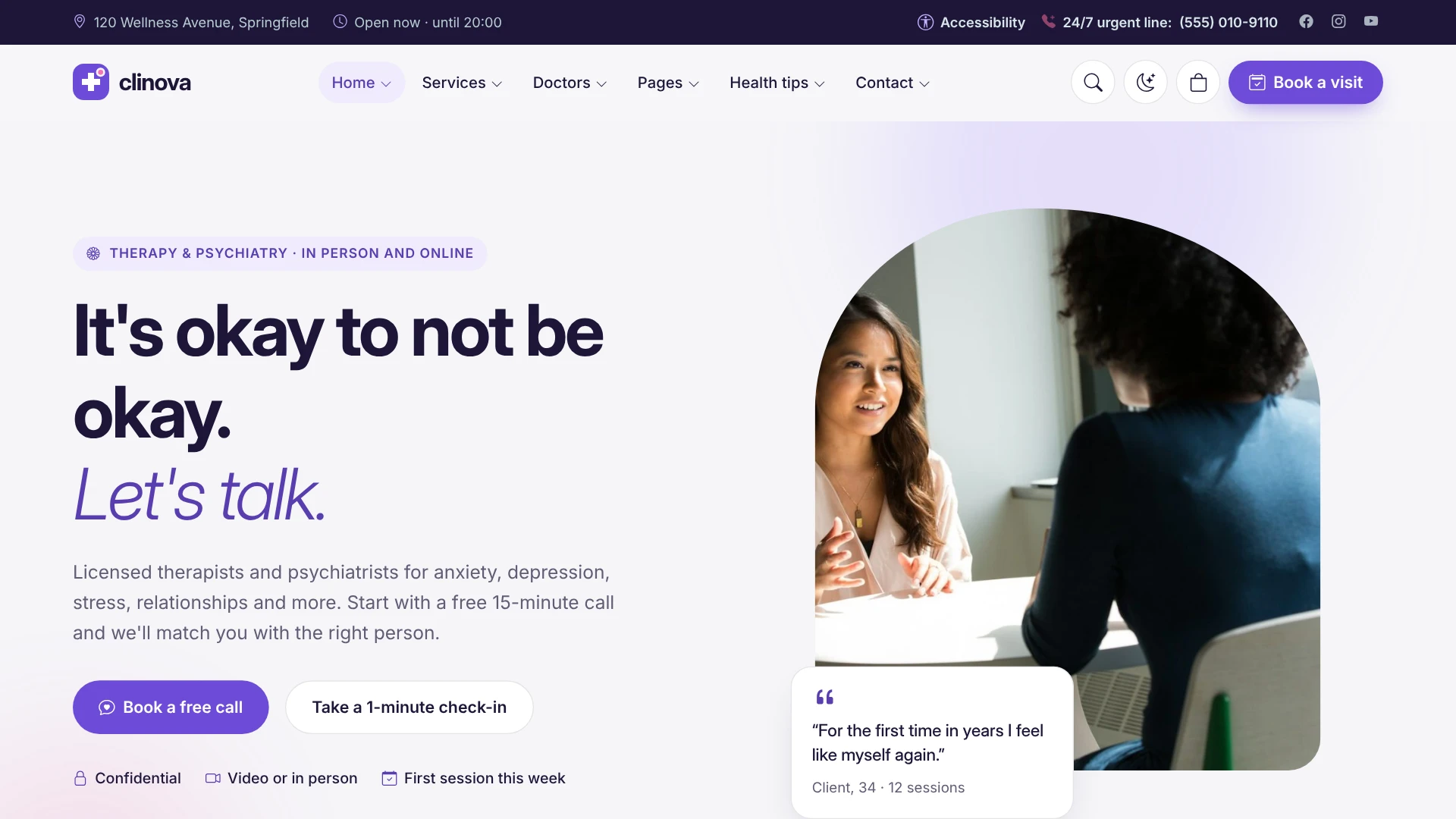 Clinova - Medical Clinic & Healthcare WordPress Theme
